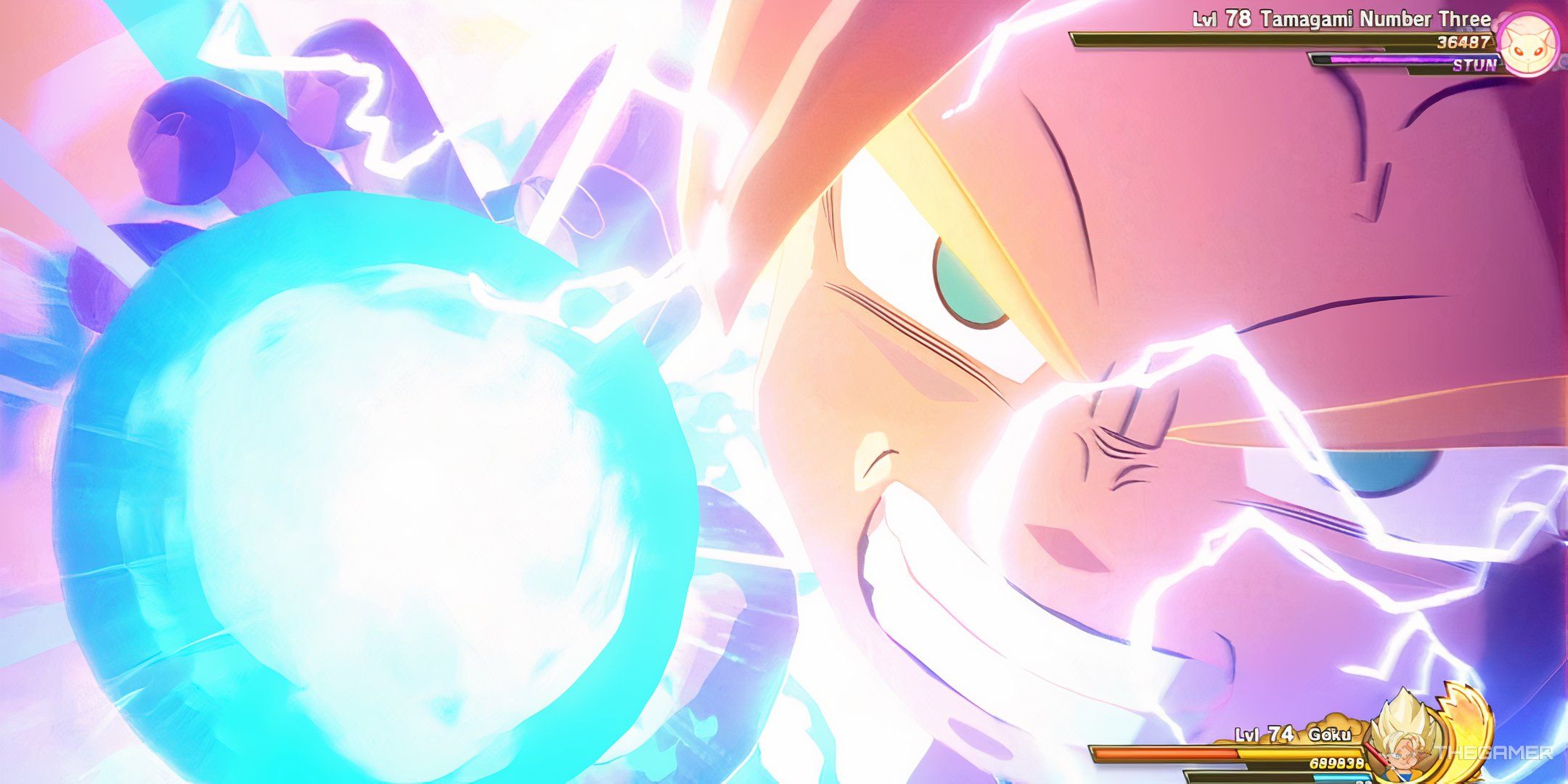 Goku using his Super Saiyan 2 form in Dragon Ball Z: Kakarot's Daima DLC.