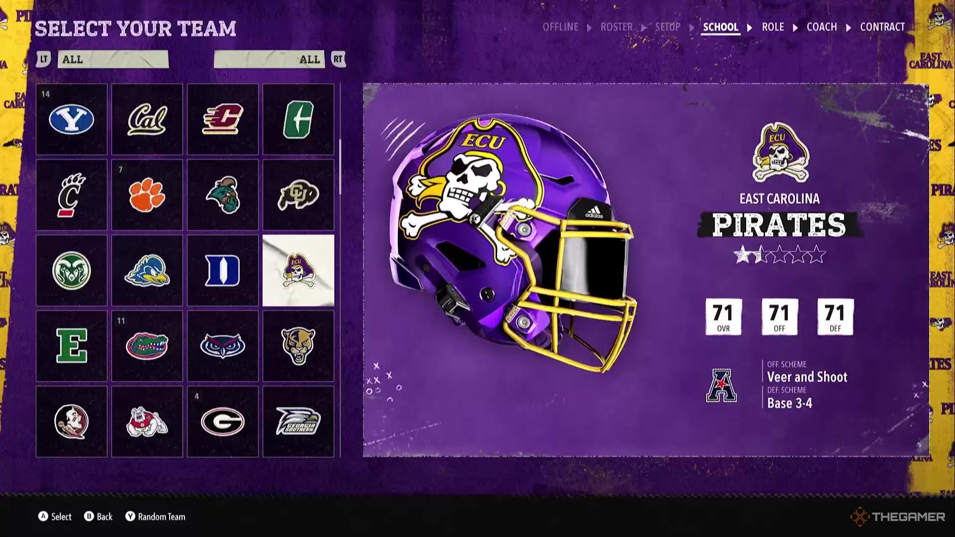 East Carolina in College Football 26.