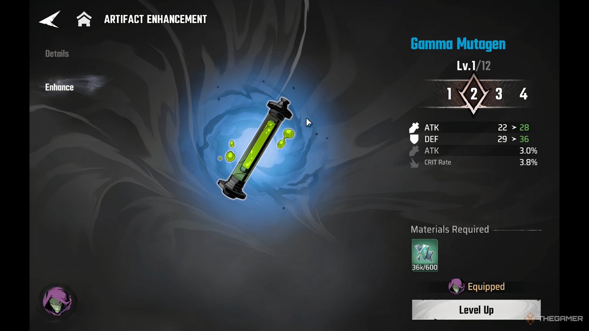 Gamma Mutagen artifact in Marvel Mystic Mayhem.