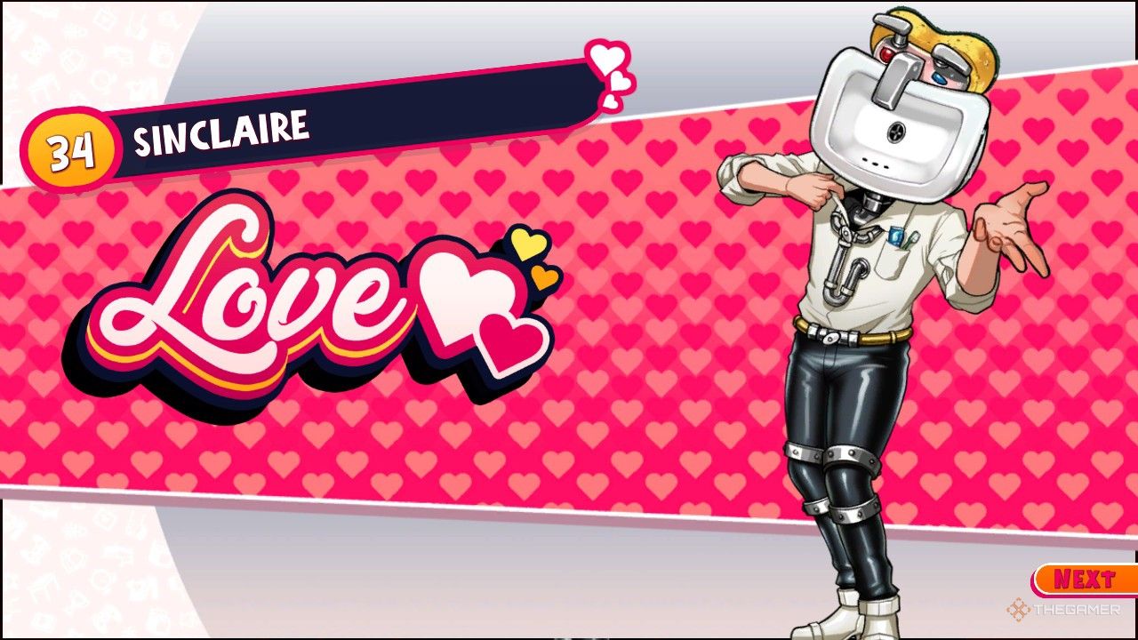 Getting Sinclaire's love ending in Date Everything!