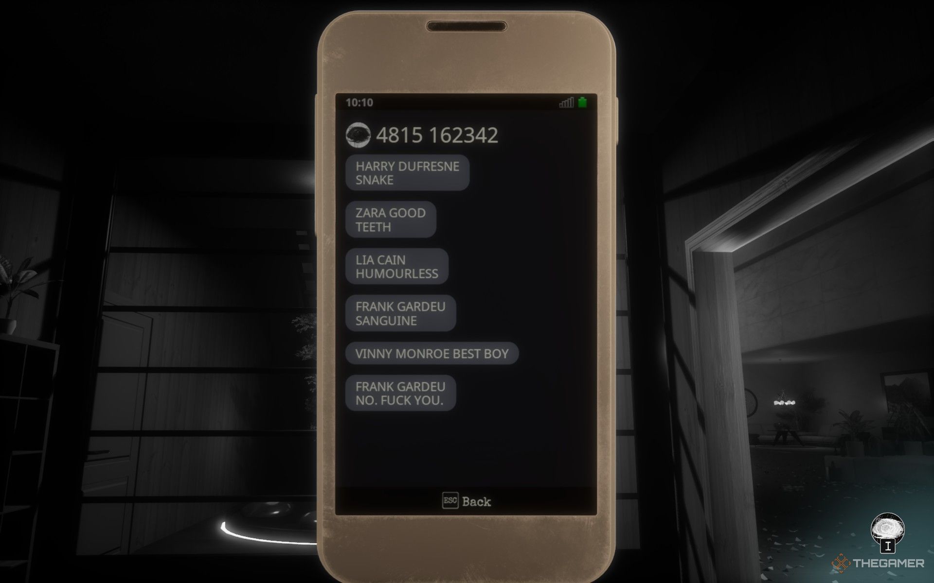 Getting texts to confirm you've found a new hidden note for the board in Dead Take.