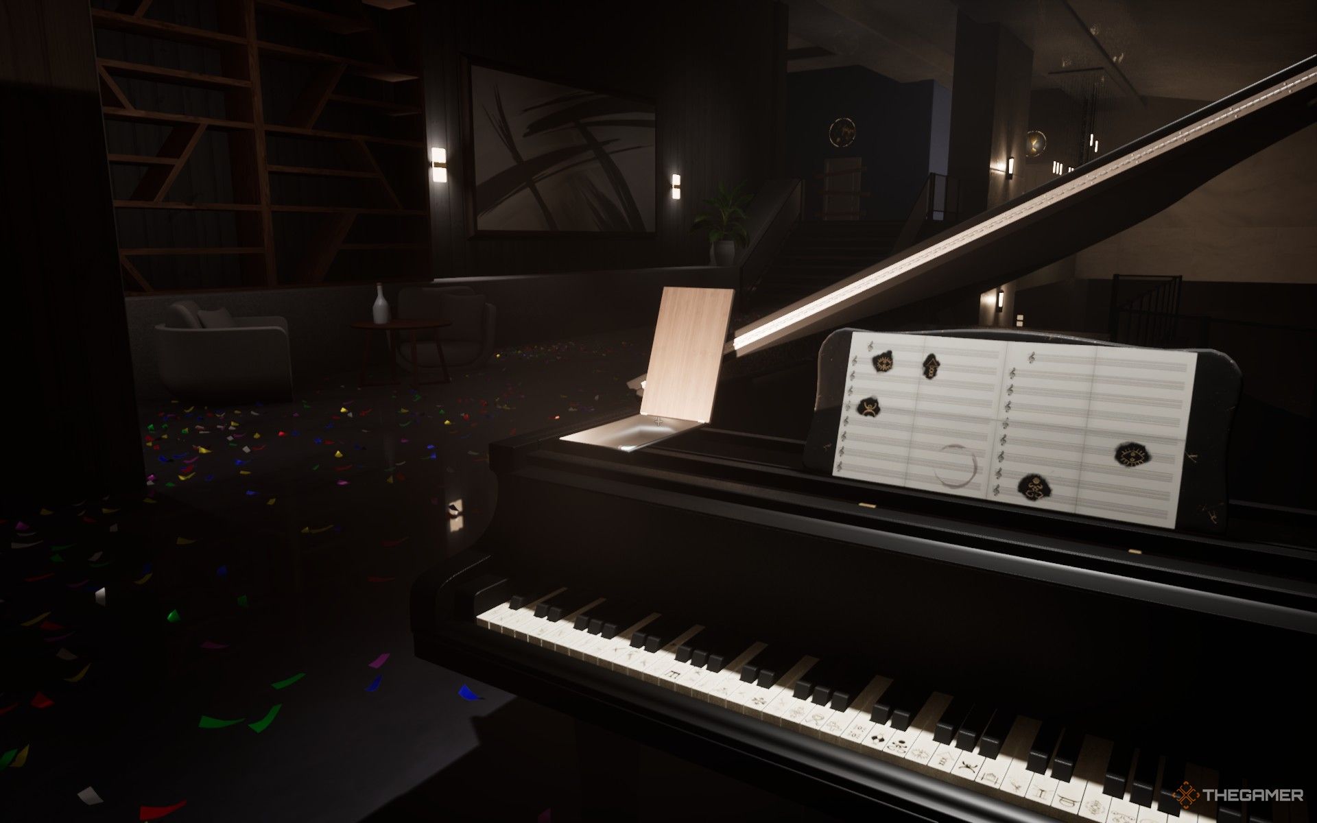 Getting the cassette tape out of the piano puzzle in Dead Take.