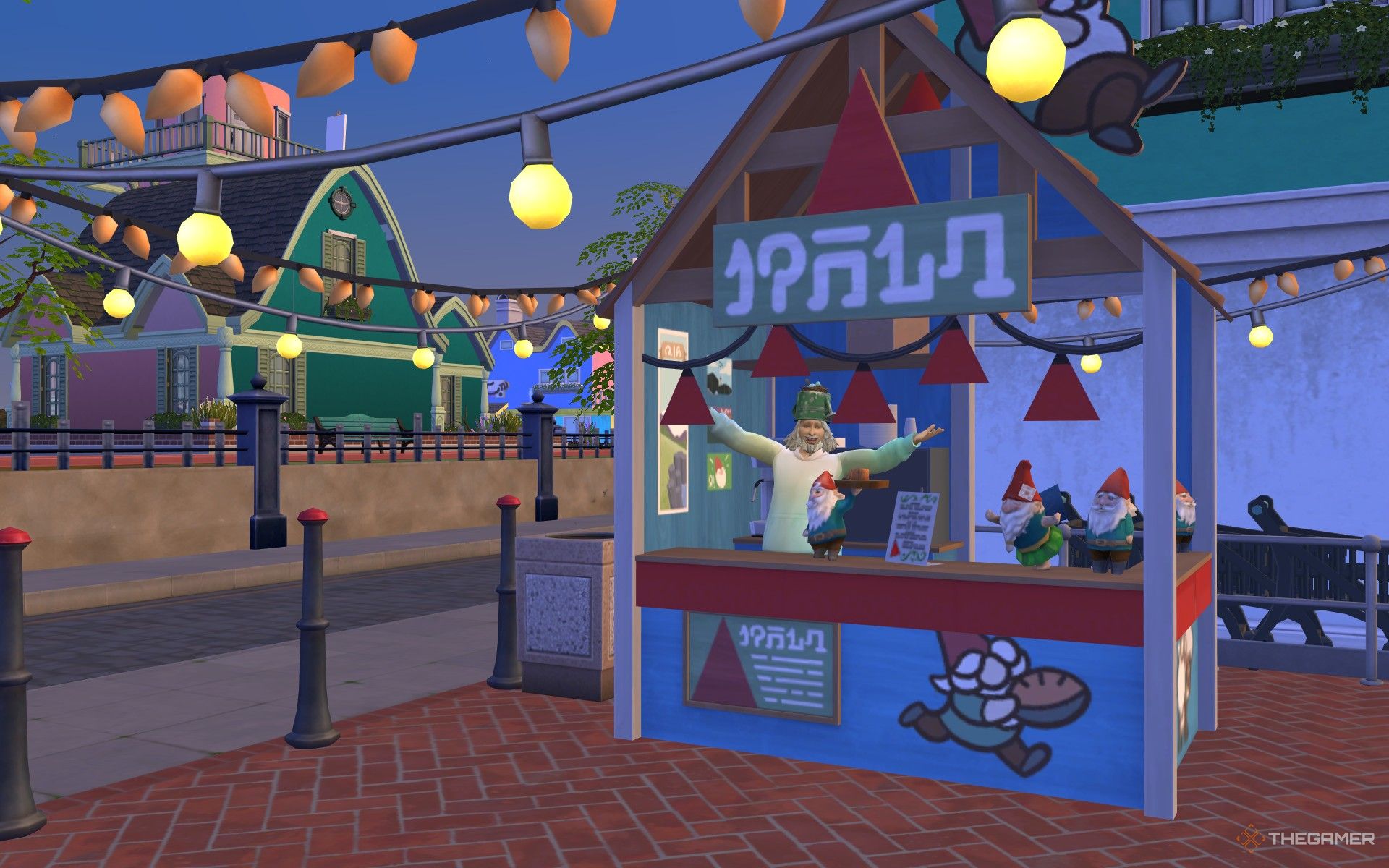 Glen Nhoam at his shop in The Sims 4 Enchanted by Nature.