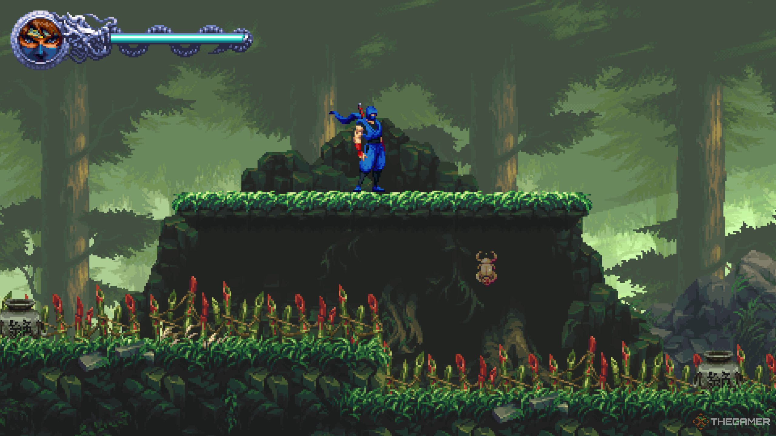 The first Golden Scarab in After the Demons! in Ninja Gaiden: Ragebound.