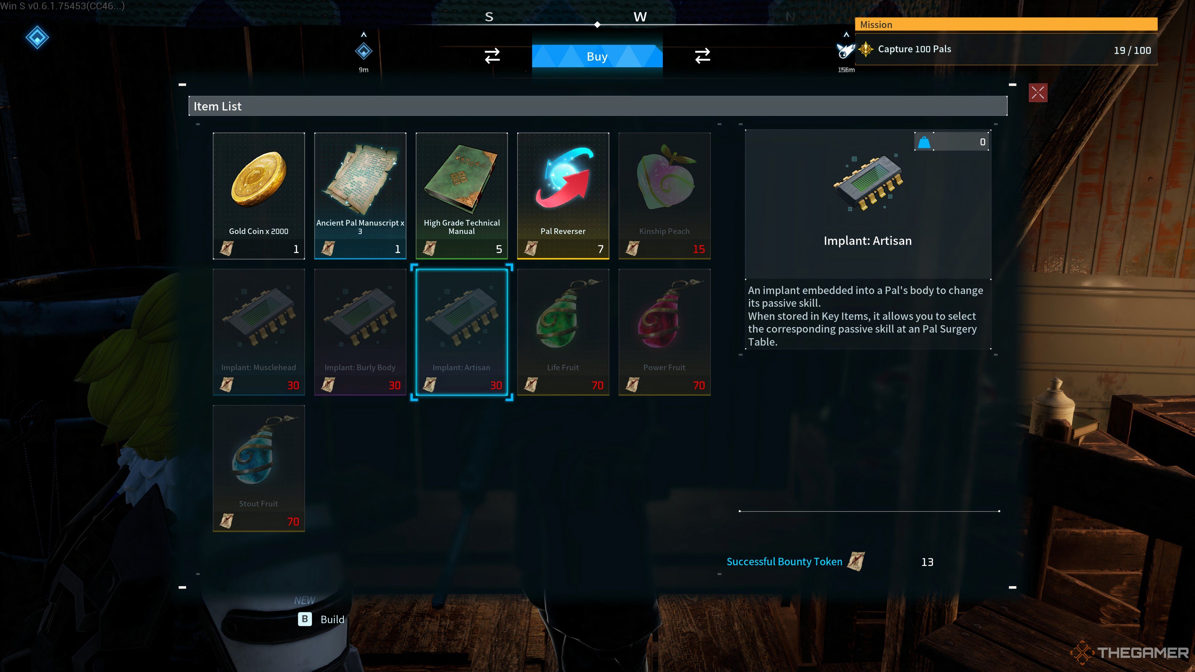 Implant Artisan at the Vigilante Bounty Officer in Palworld.
