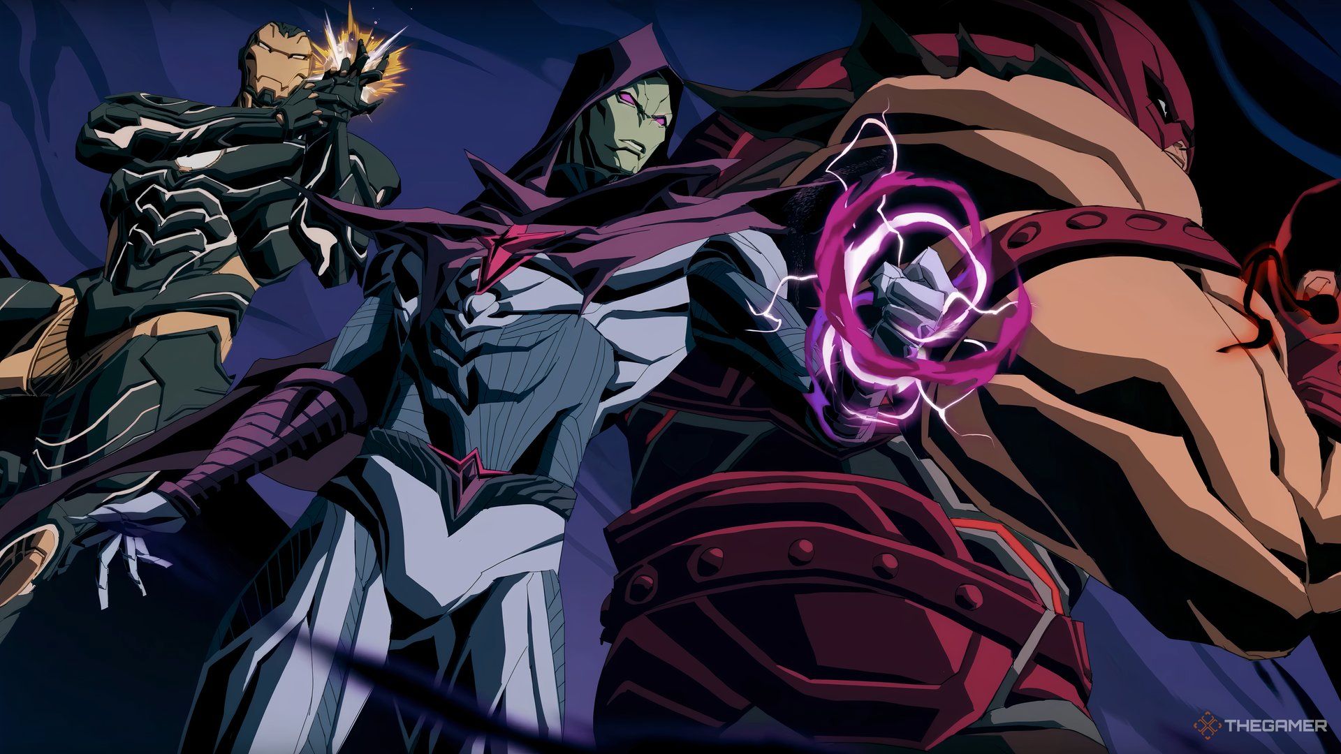 Iron Man, Sleepwalker, and Juggernaut on a splash page in Marvel Mystic Mayhem.