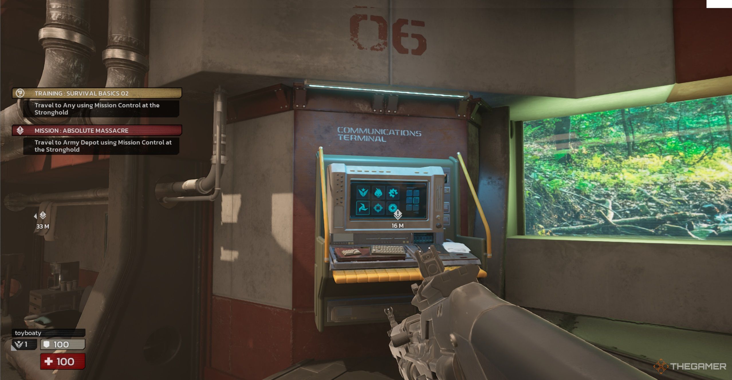 Character looking at the specialist terminal in Killing Floor 3.