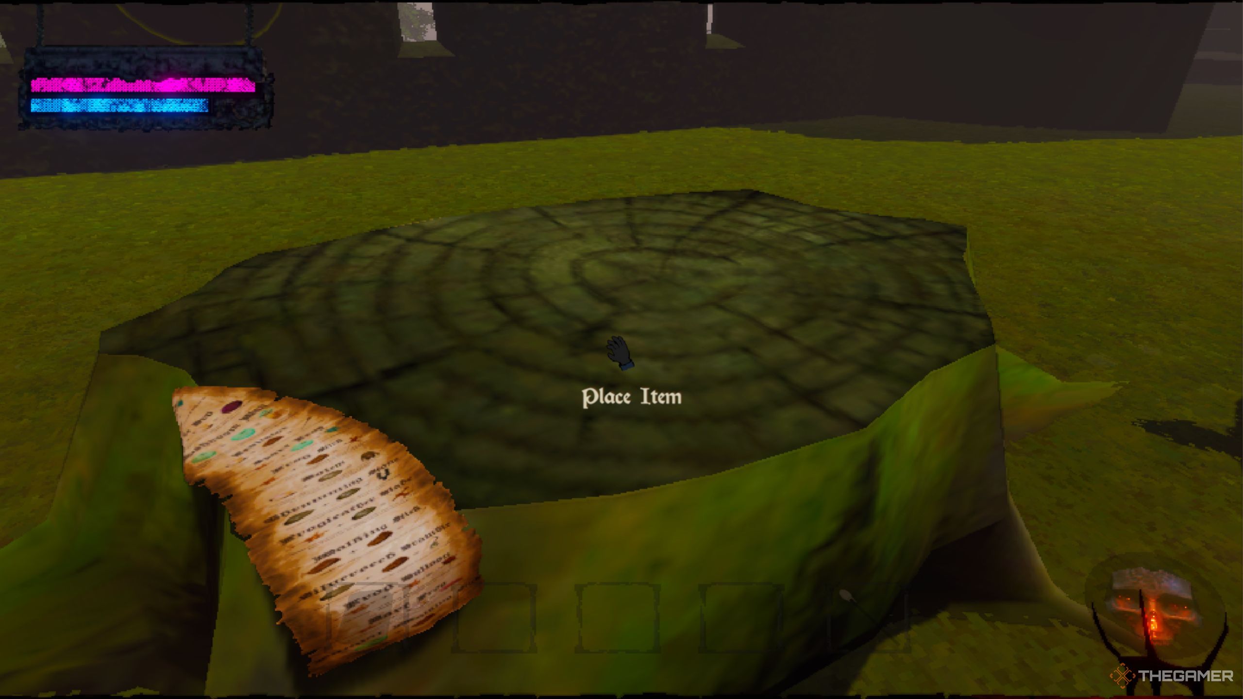 Mage Arena crafted item with placement option.