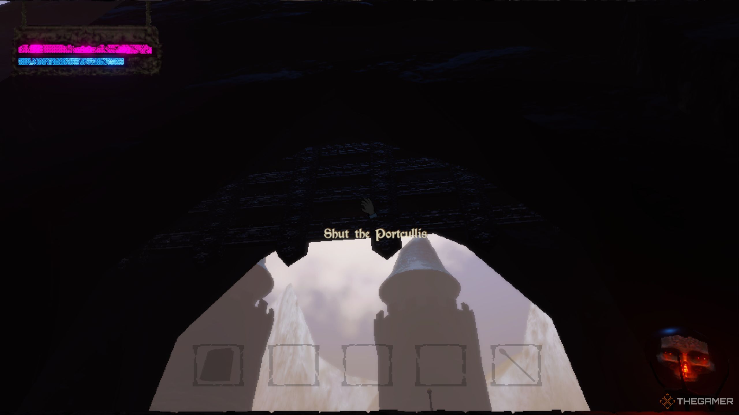 Mage Arena option to shut base door.