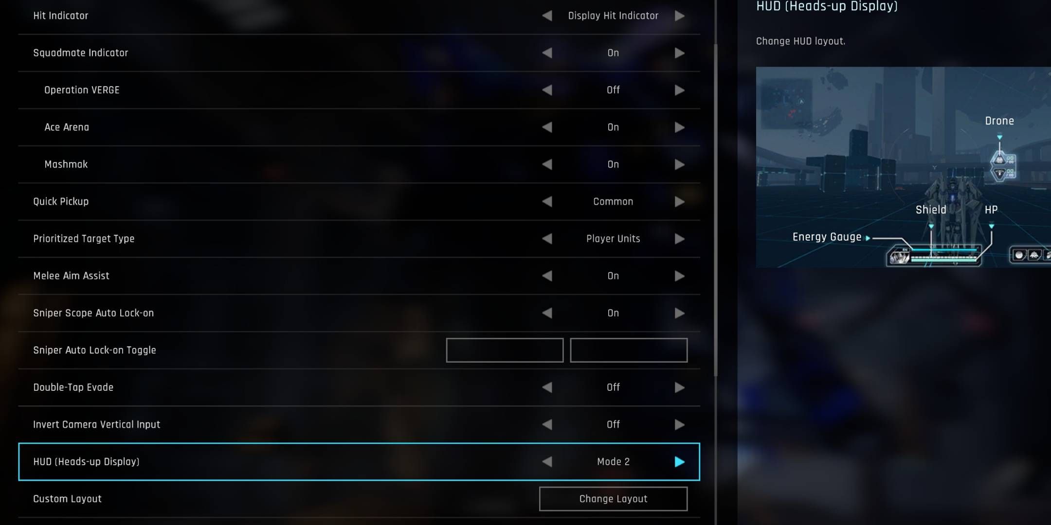 Mecha Break, changing the hud.