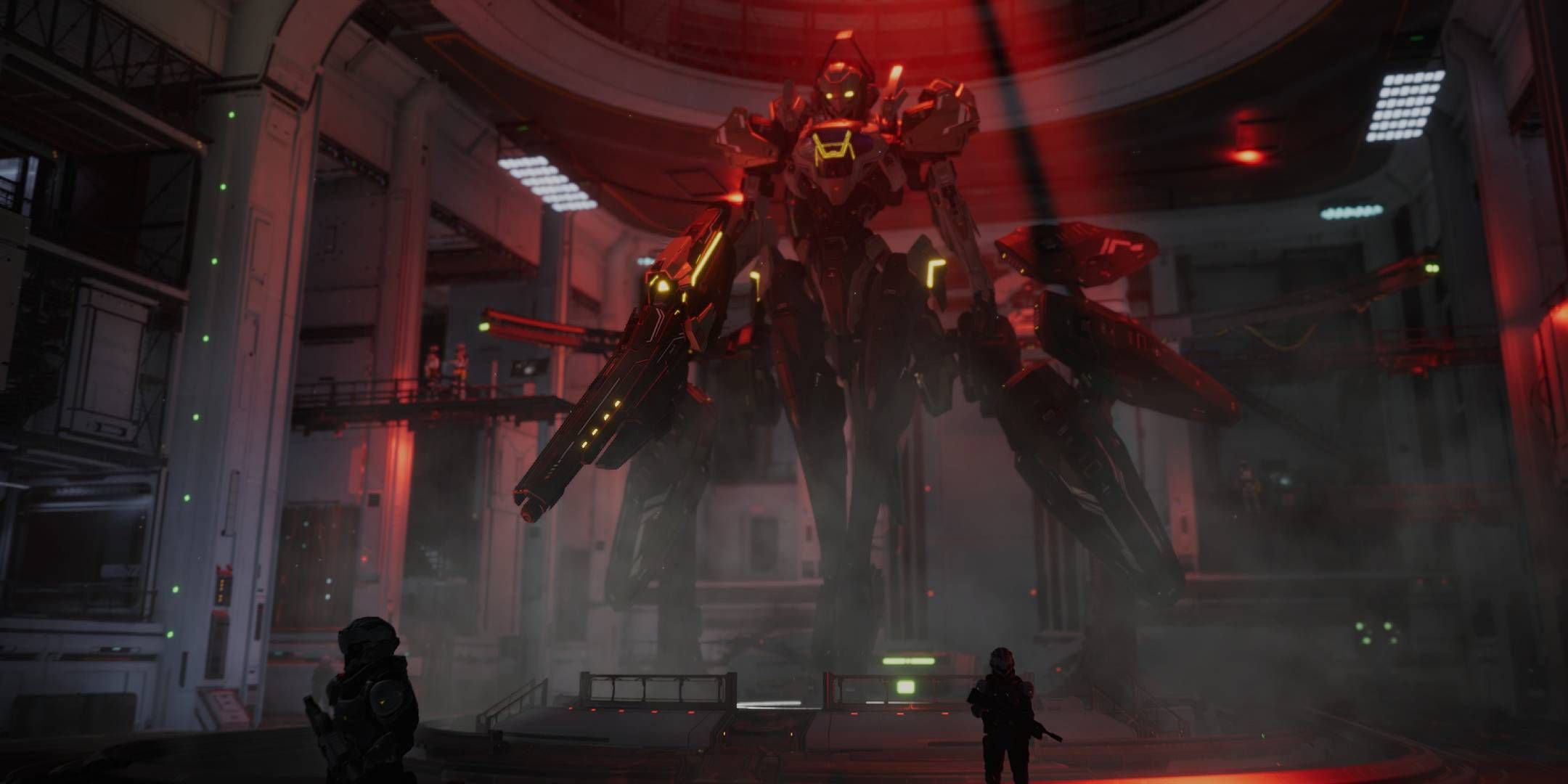 Mecha Break, large mech in storage.-2