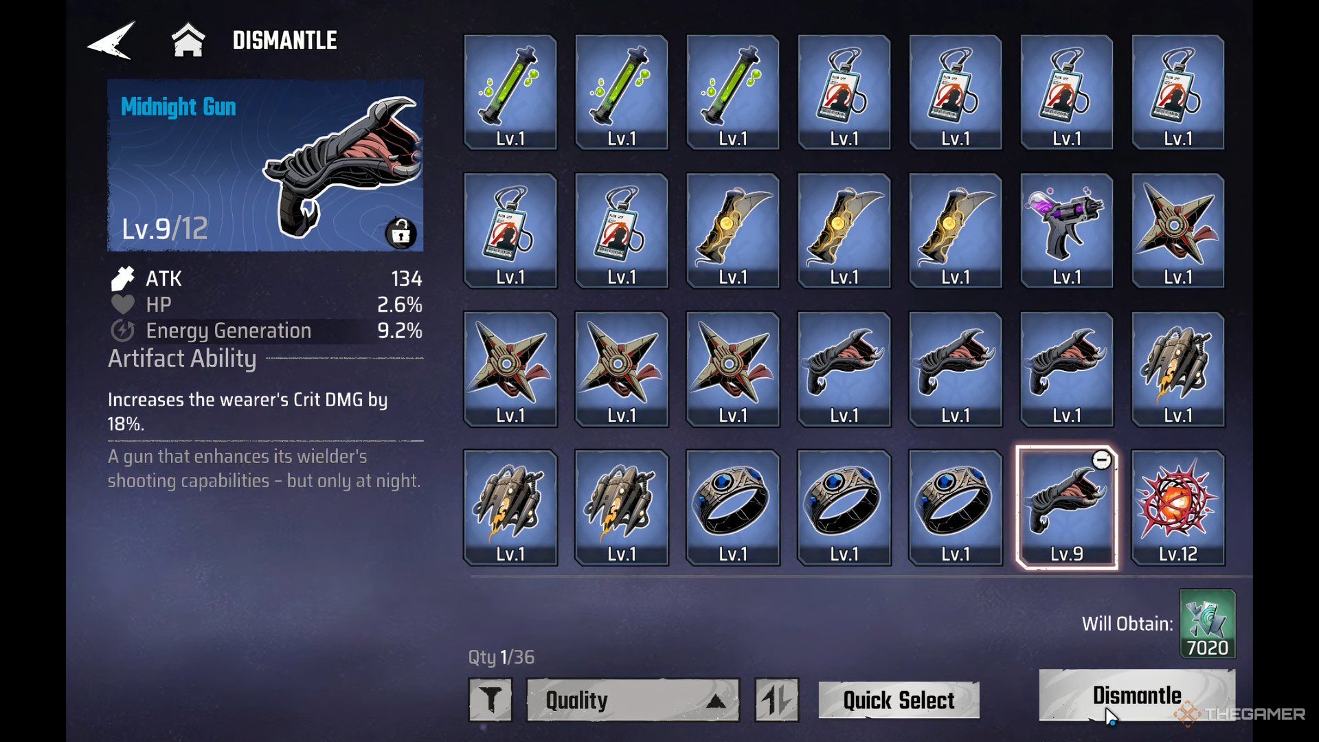 Midnight Gun artifact in Marvel Mystic Mayhem.