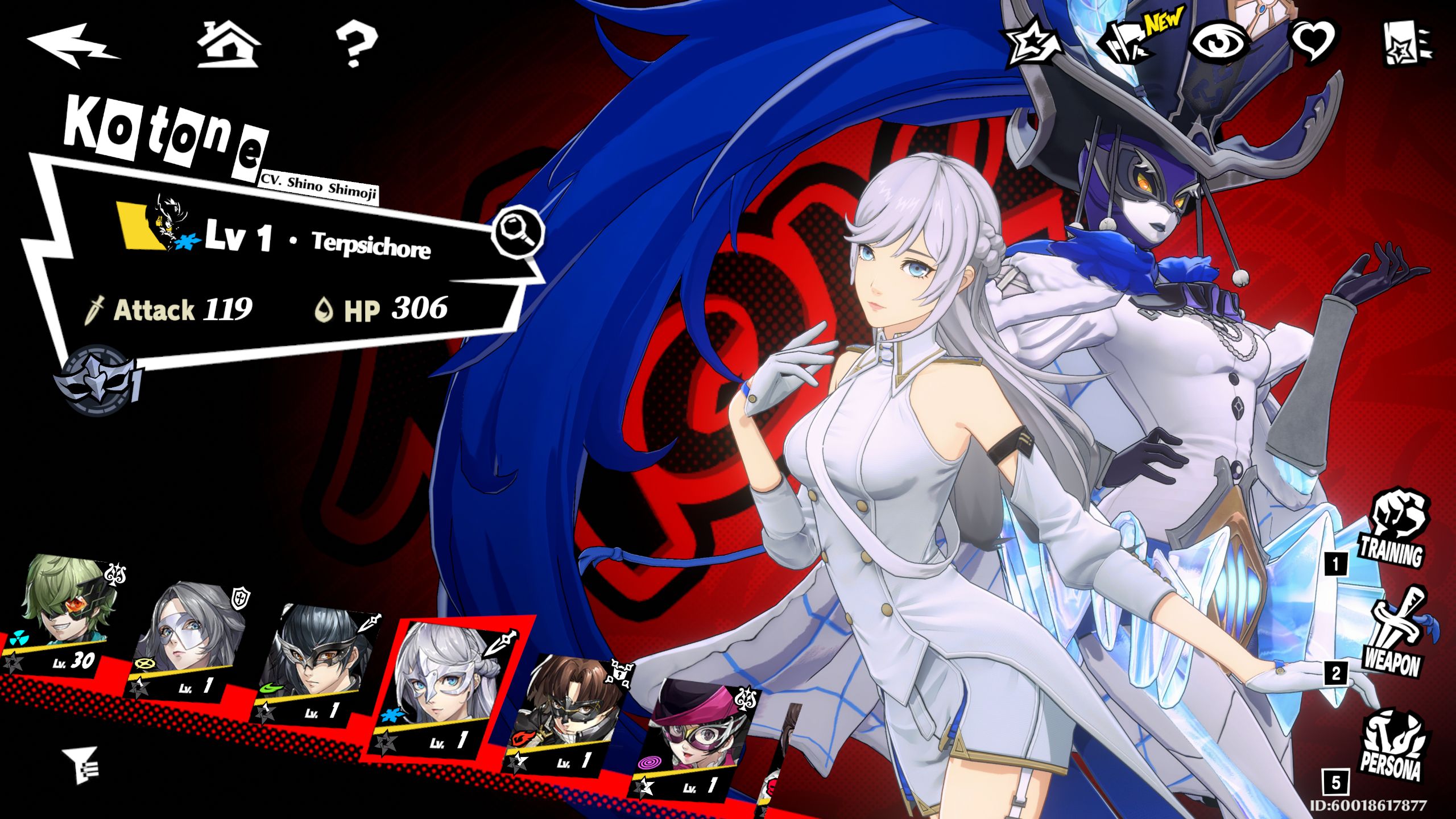 Mont Profile menu in Persona 5: The Phantom X.