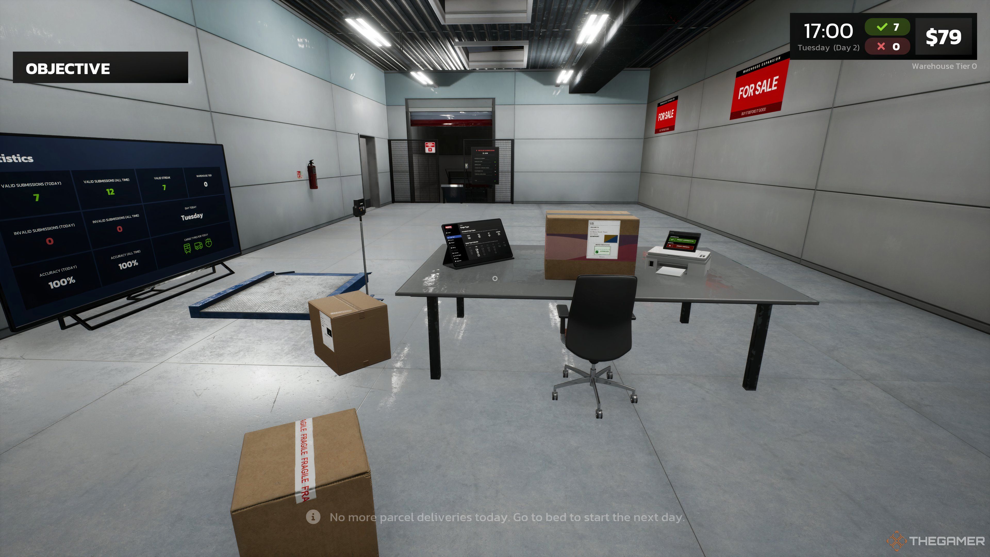 Parcels needing submitted after 5 PM in Parcel Simulator.