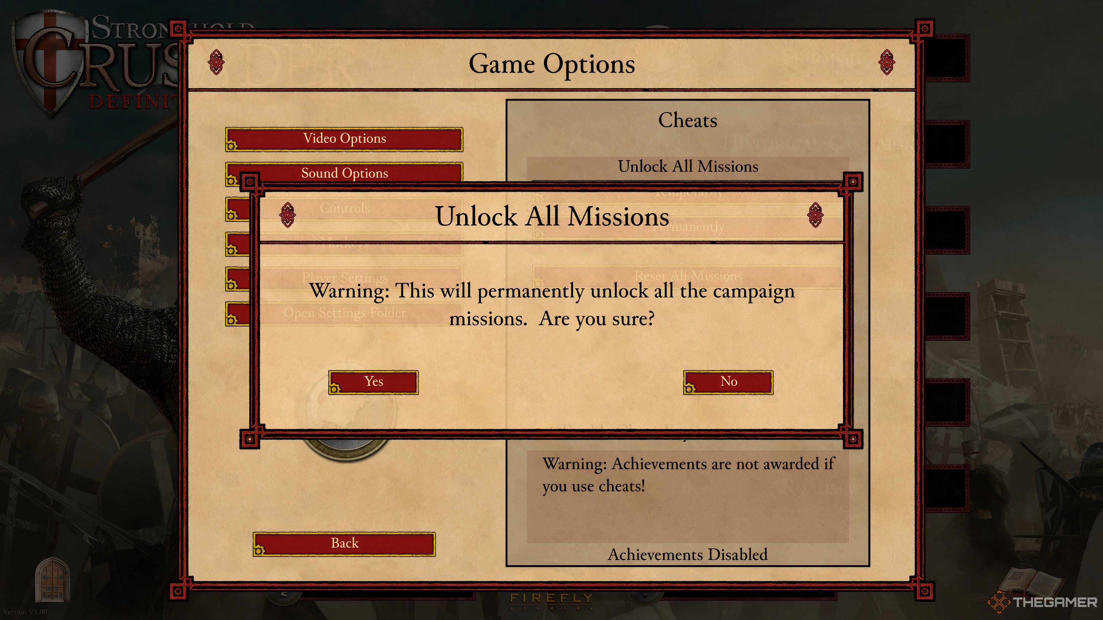 Permanent Campaign Mission Unlock in Stronghold Crusader Definitive Edition.