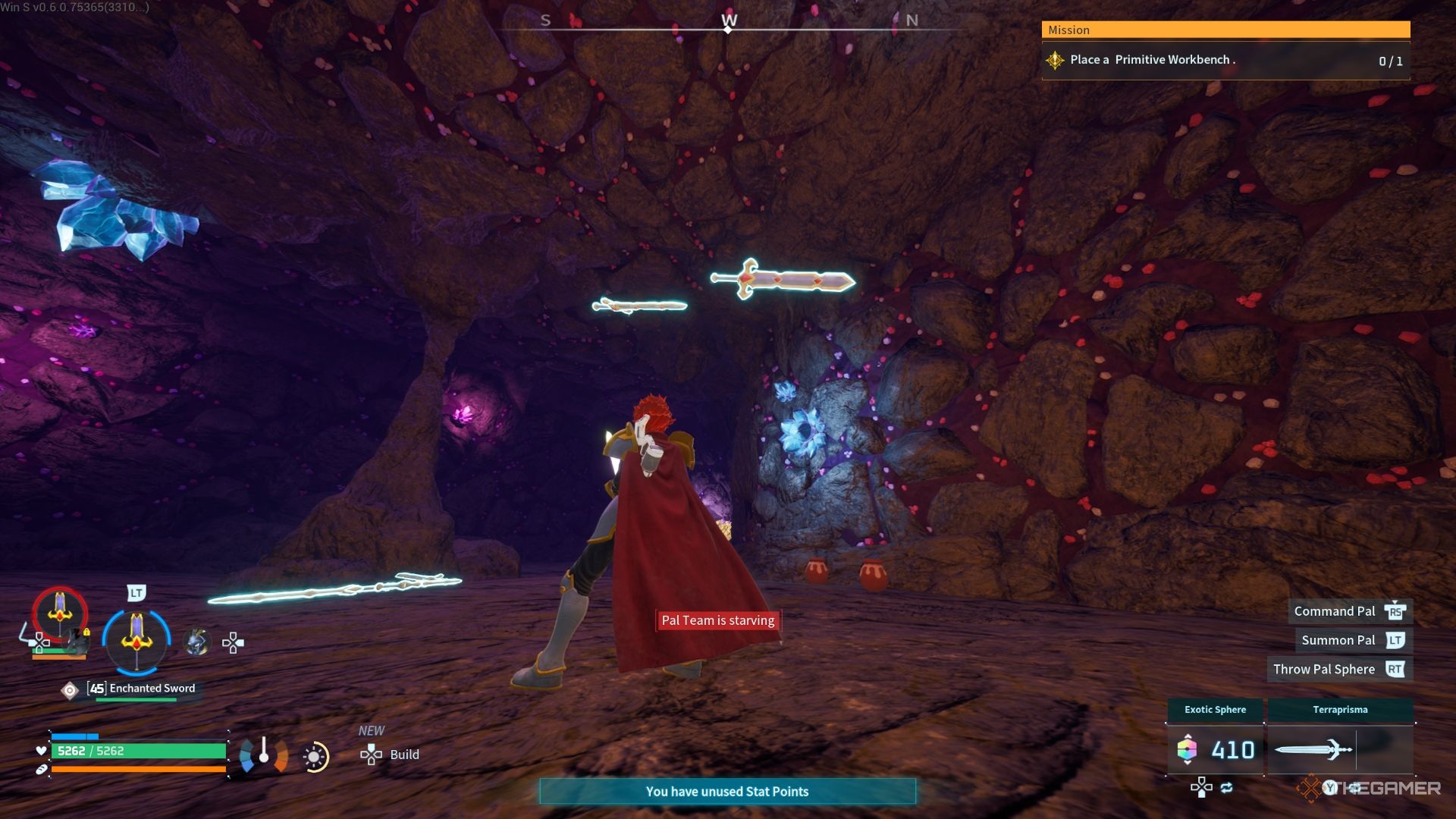 Player is looking at a floating sword - Palworld