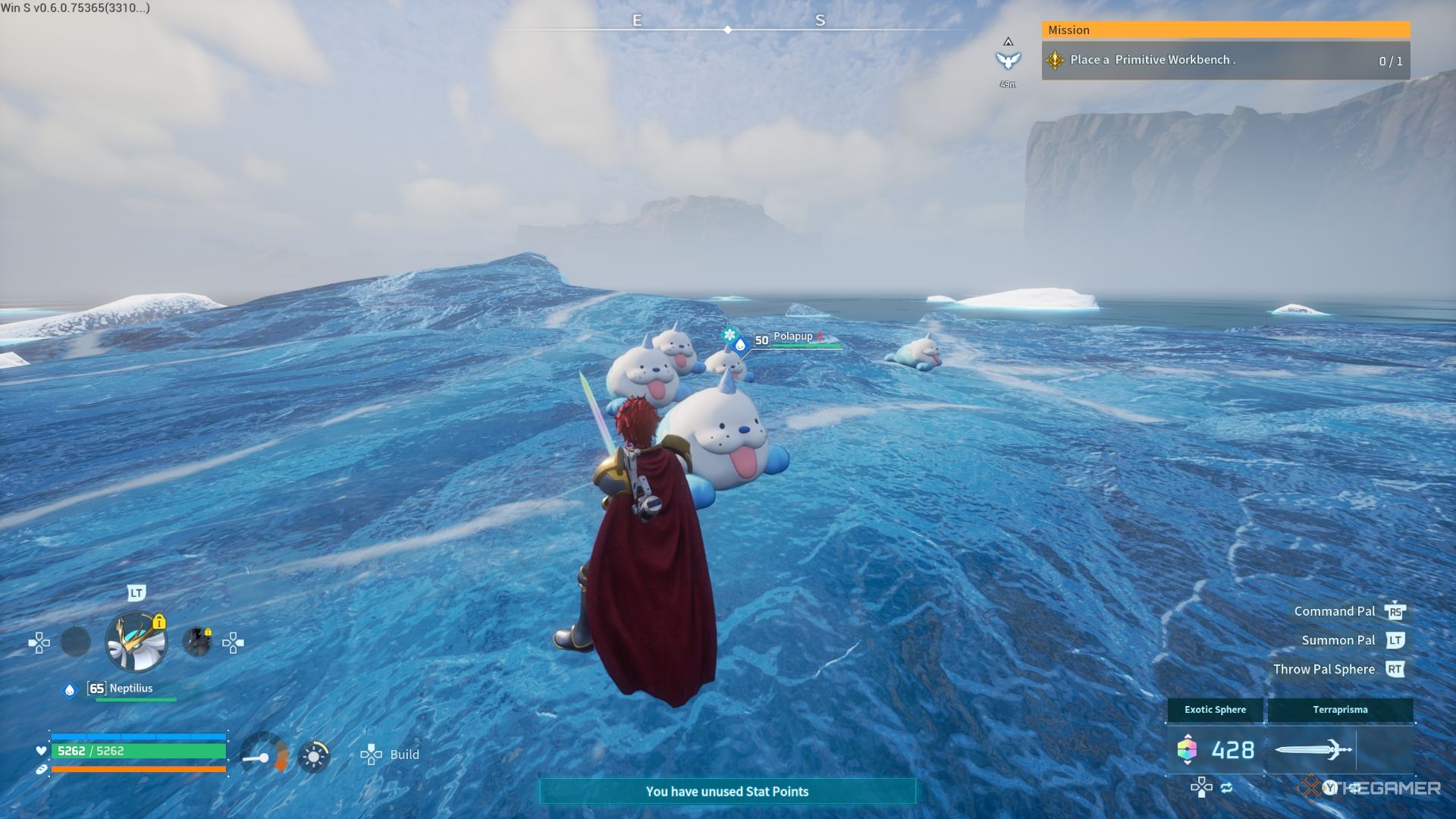 Player is standing in front of some Polapup roaming around - Palworld