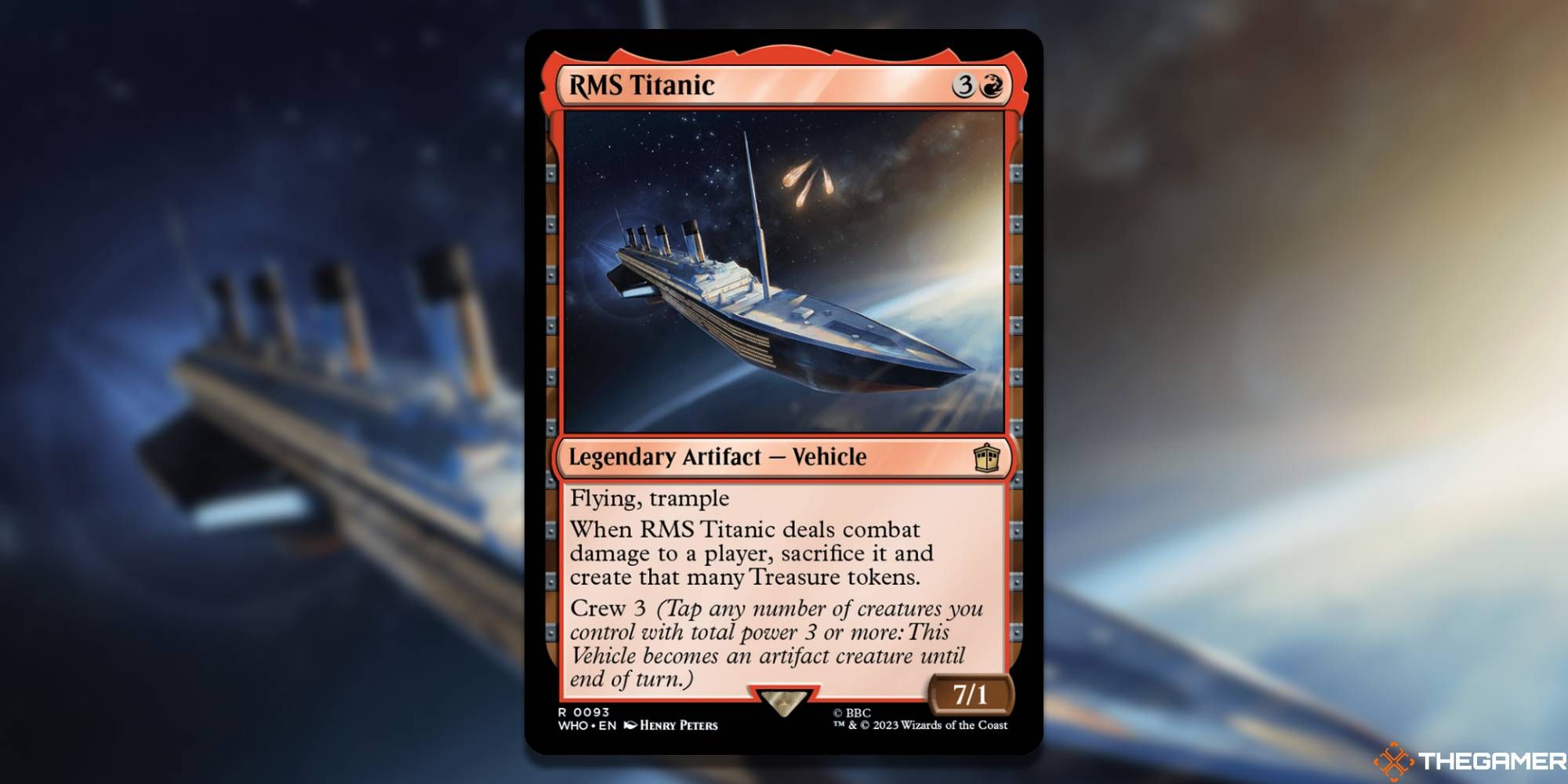 The RMS Titanic card, from Magic: The Gathering's Doctor Who set.