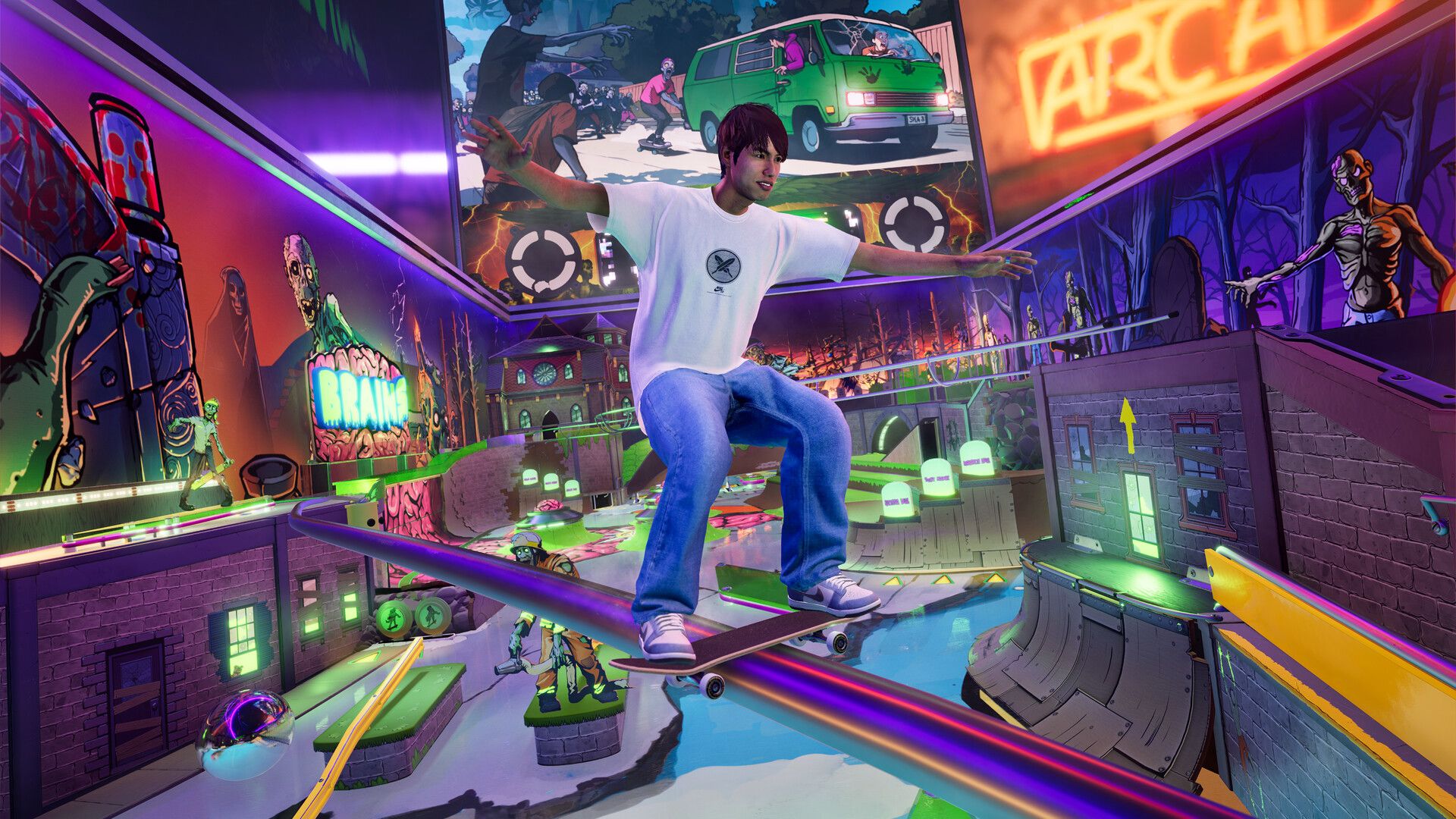 Skating in Pinball in Tony Hawk's Pro Skater 3+4.