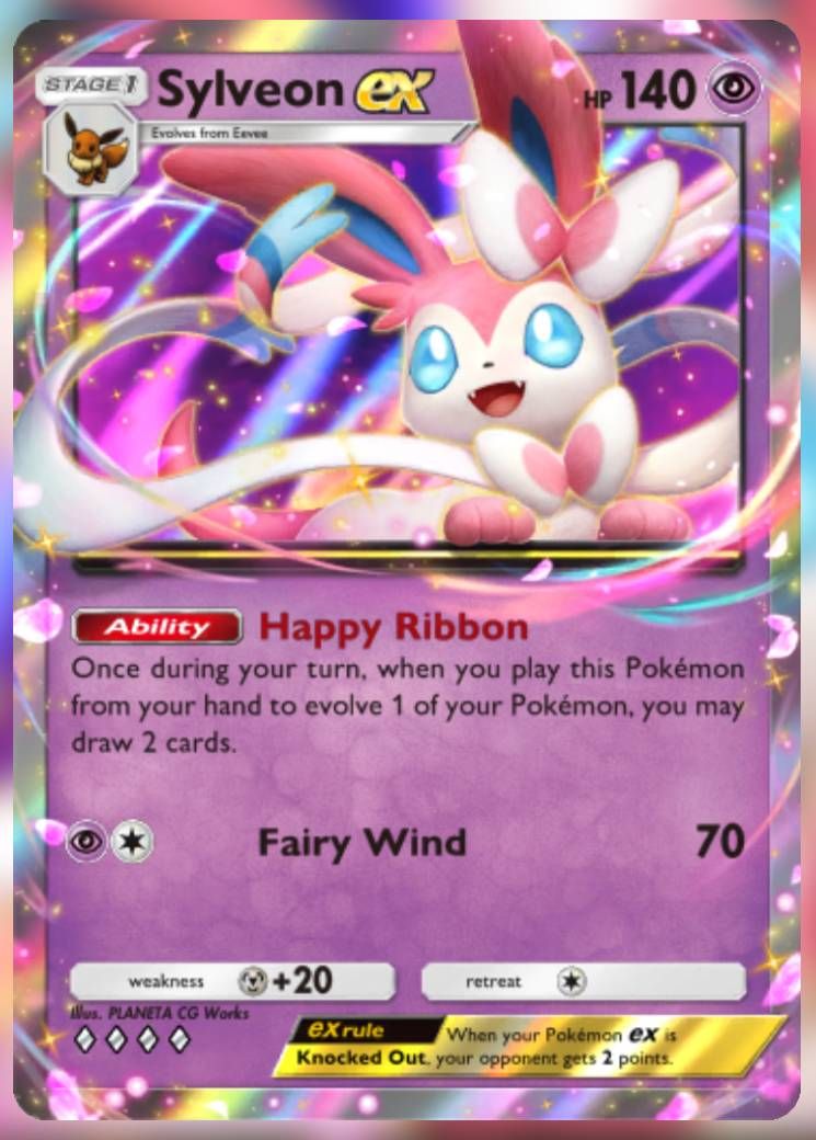 The Sylvon ex card, from Pokemon TCG Pocket's Eevee Grove expansion.