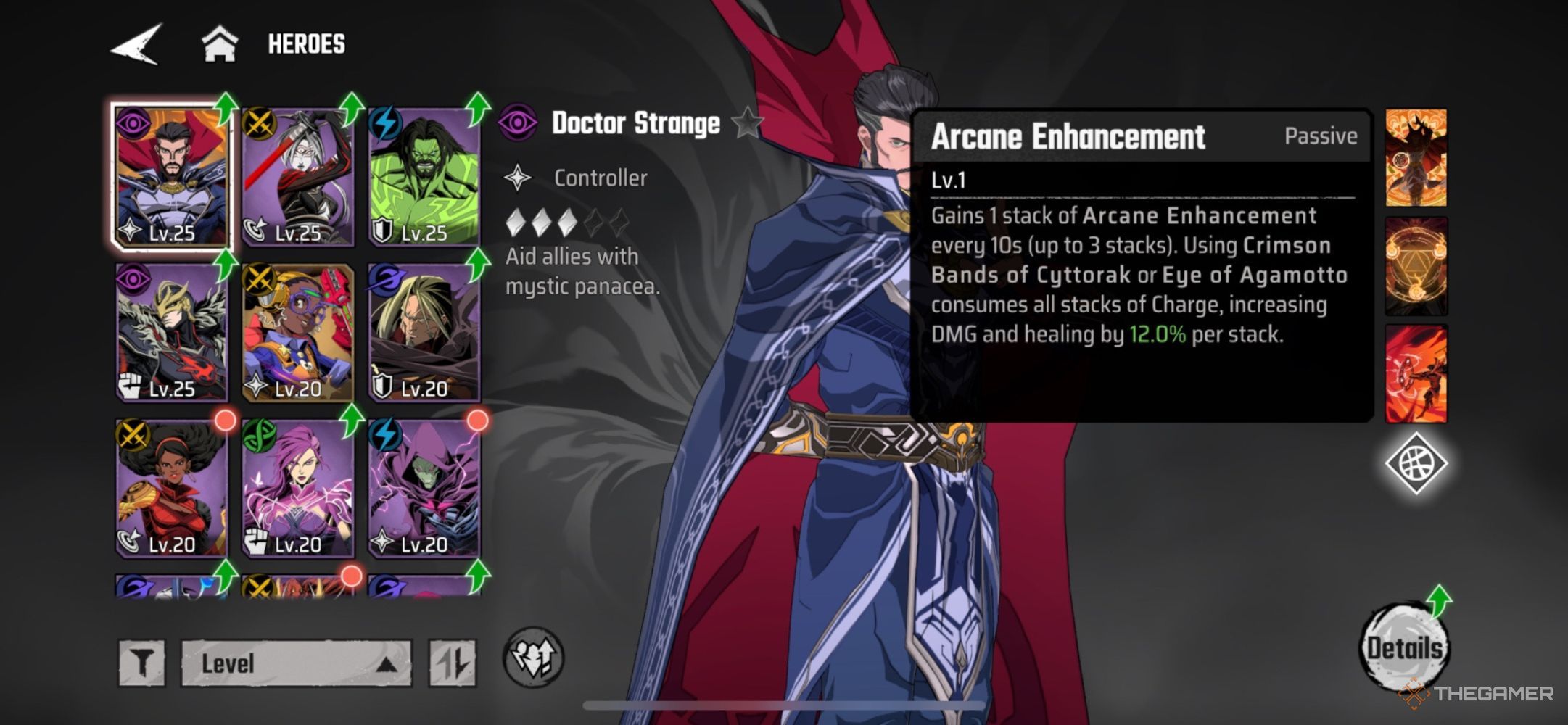 The Arcane Enchantment passive ability for Doctor Strange in Marvel Mystic Mayhem.