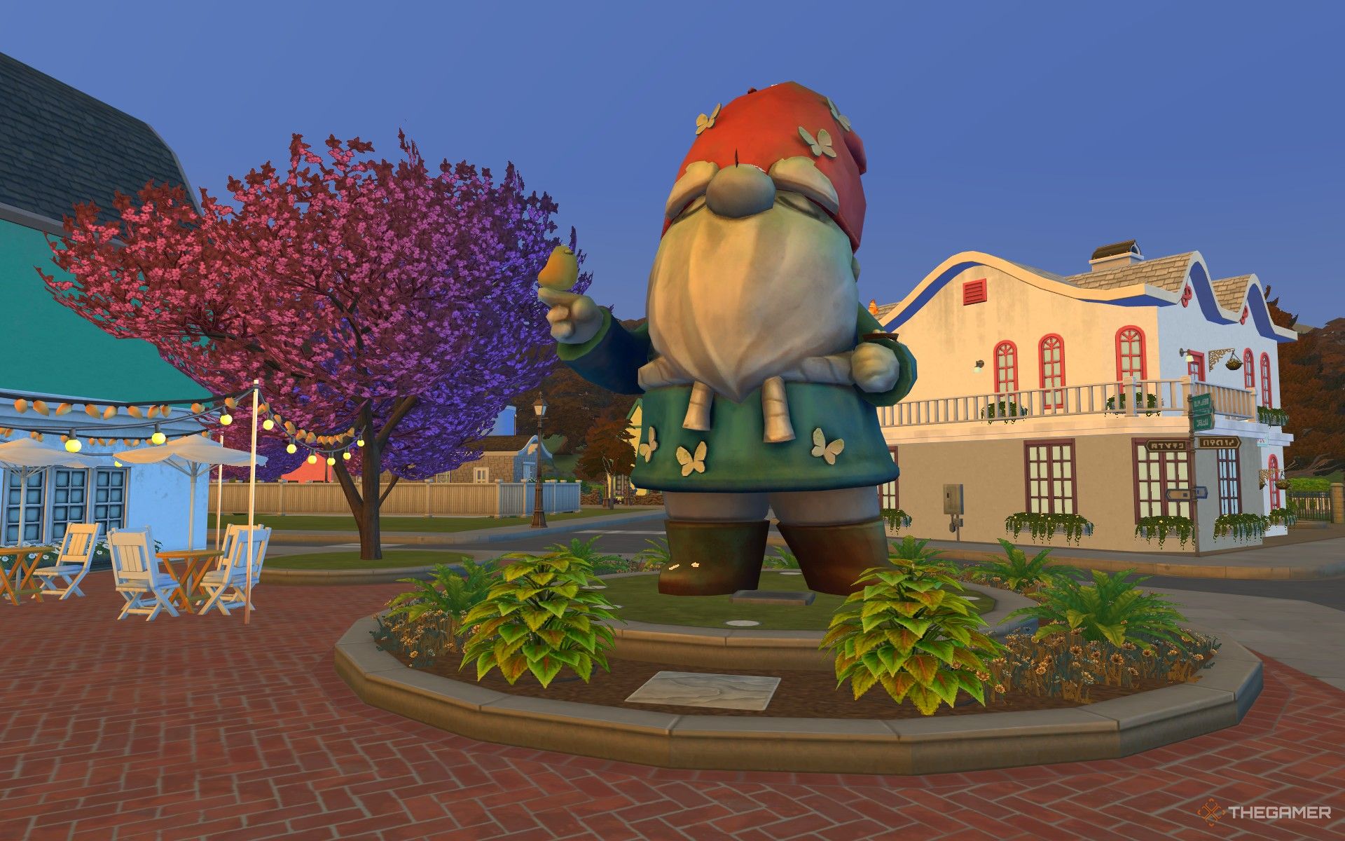 The Giant Gnome statue in Innisgreen in The Sims 4 Enchanted by Nature.