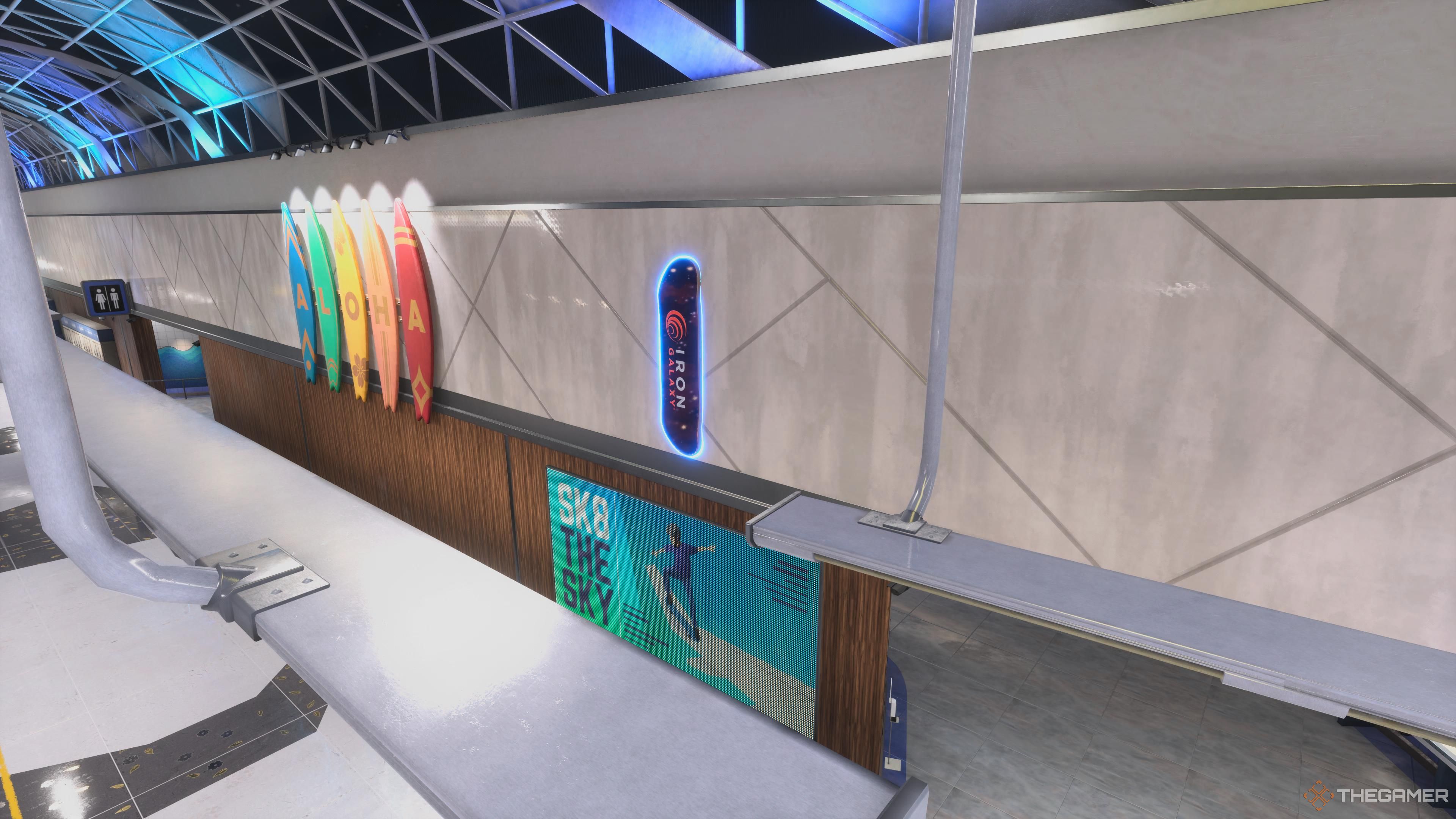 The hidden deck in the Airport in Tony Hawk's Pro Skater 3+ 4.-2