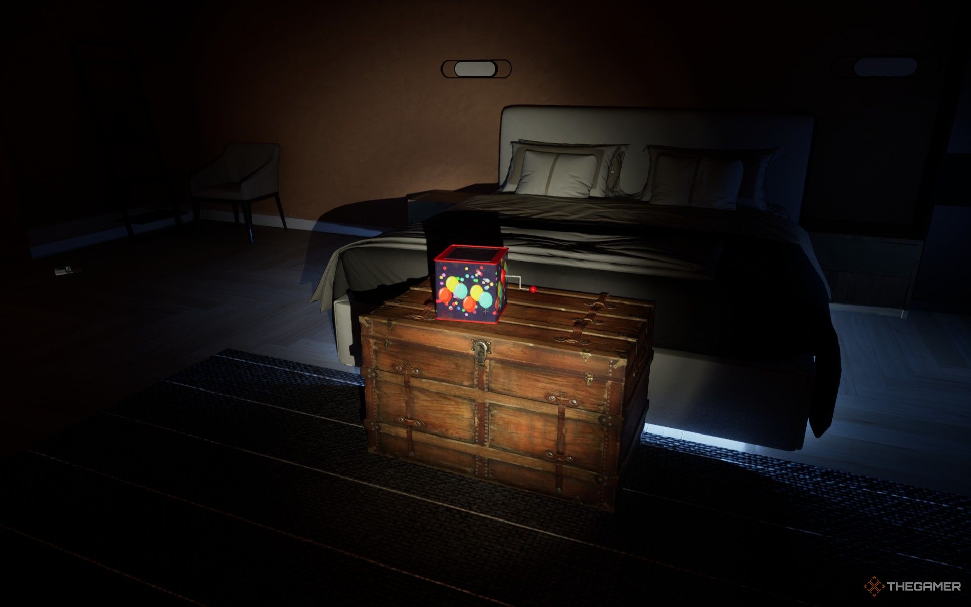 The Jack in the Box in the shield bedroom in Dead Take.