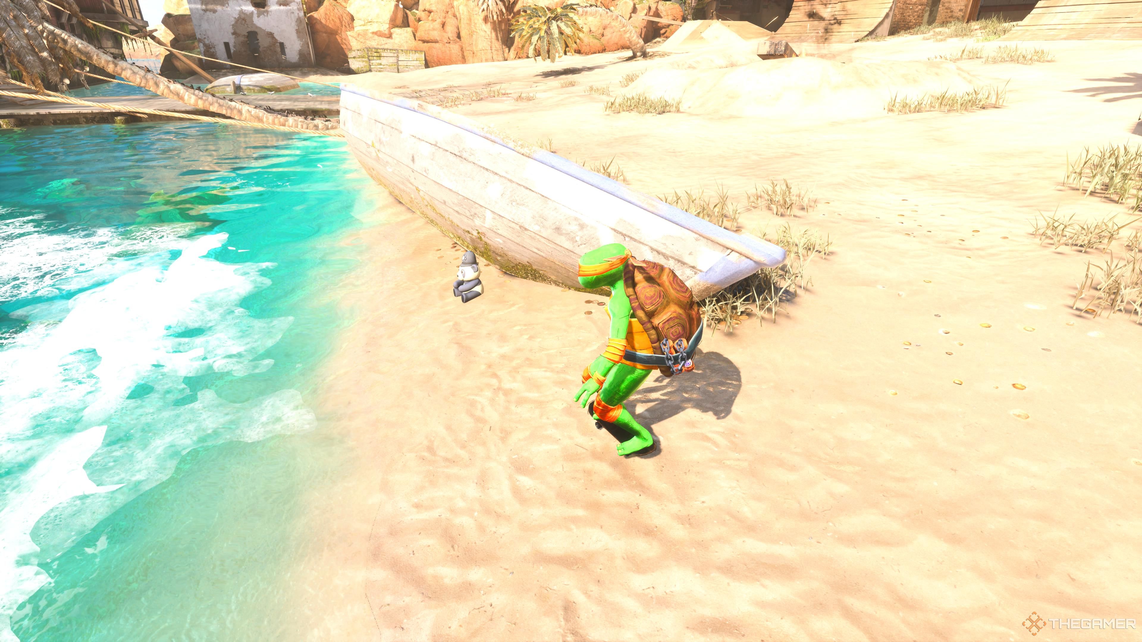 The Panda behind the boat in the Skater's Island stage of Tony Hawk's Pro Skater 3 + 4.