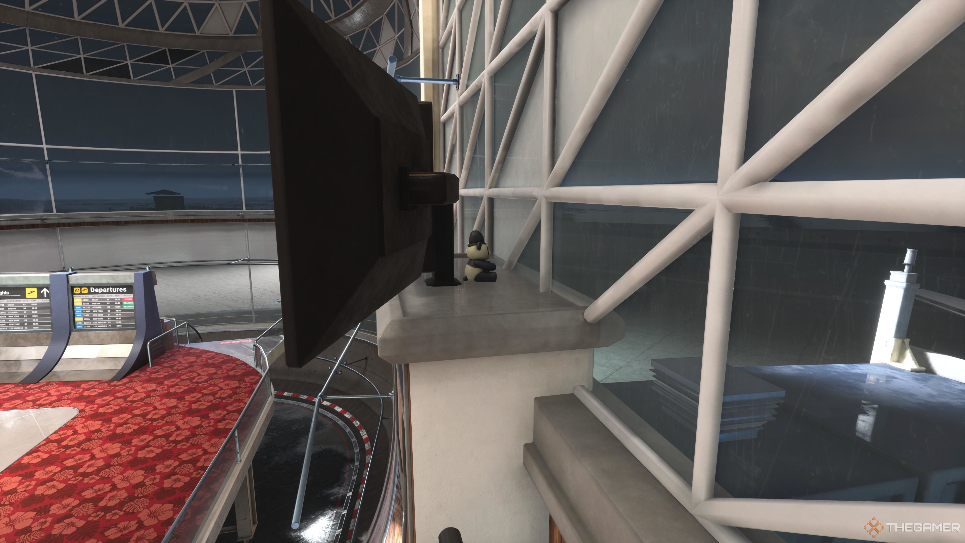 The Panda behind the monitor in the Airport stage of Tony Hawk's Pro Skater 3 + 4.