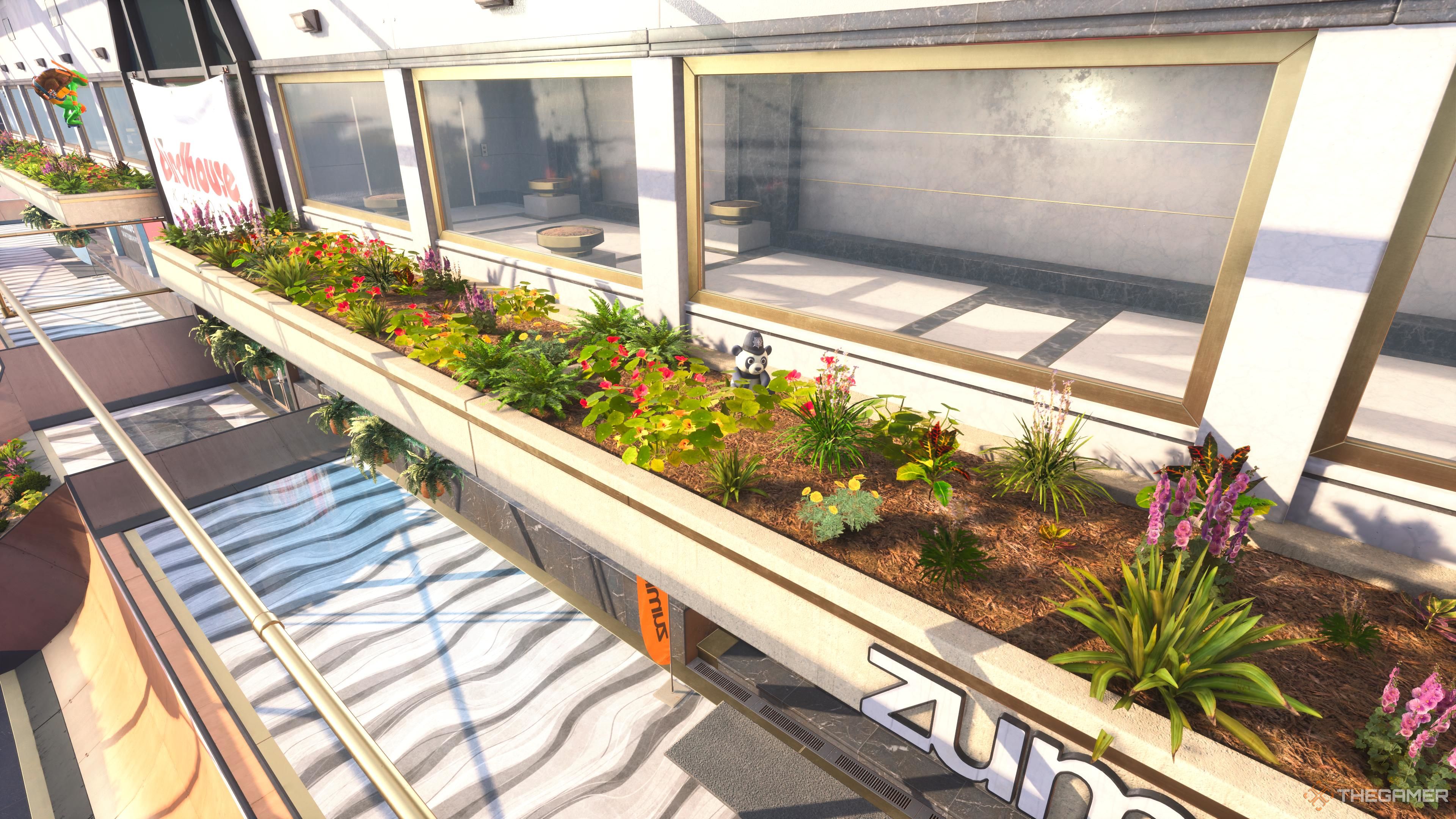 The Panda in the Cruise Ship flower bed in Tony Hawk's Pro Skater 3 + 4.