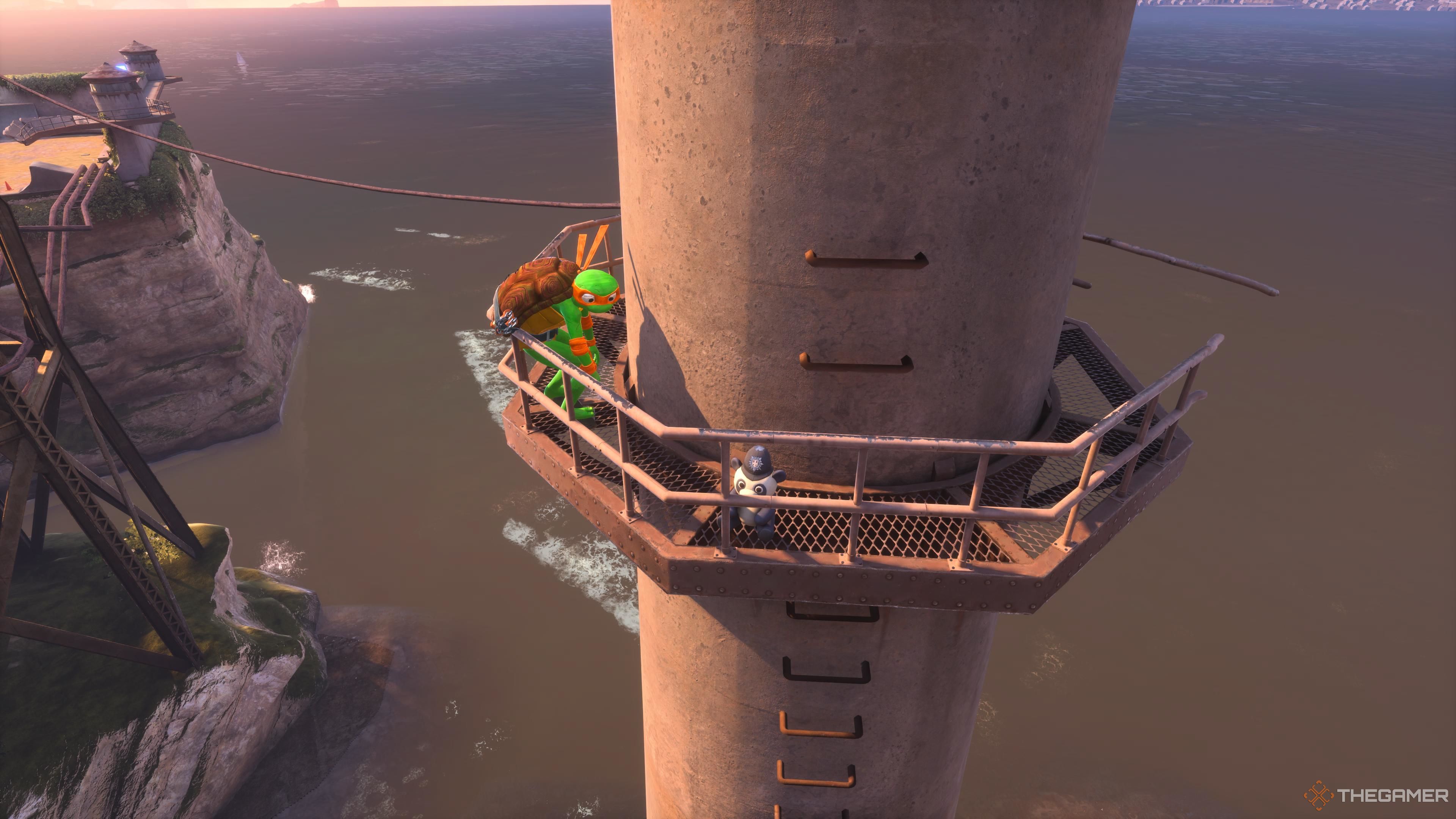 The Panda on the guard tower in the Alcatraz stage of Tony Hawk's Pro Skater 3 + 4.