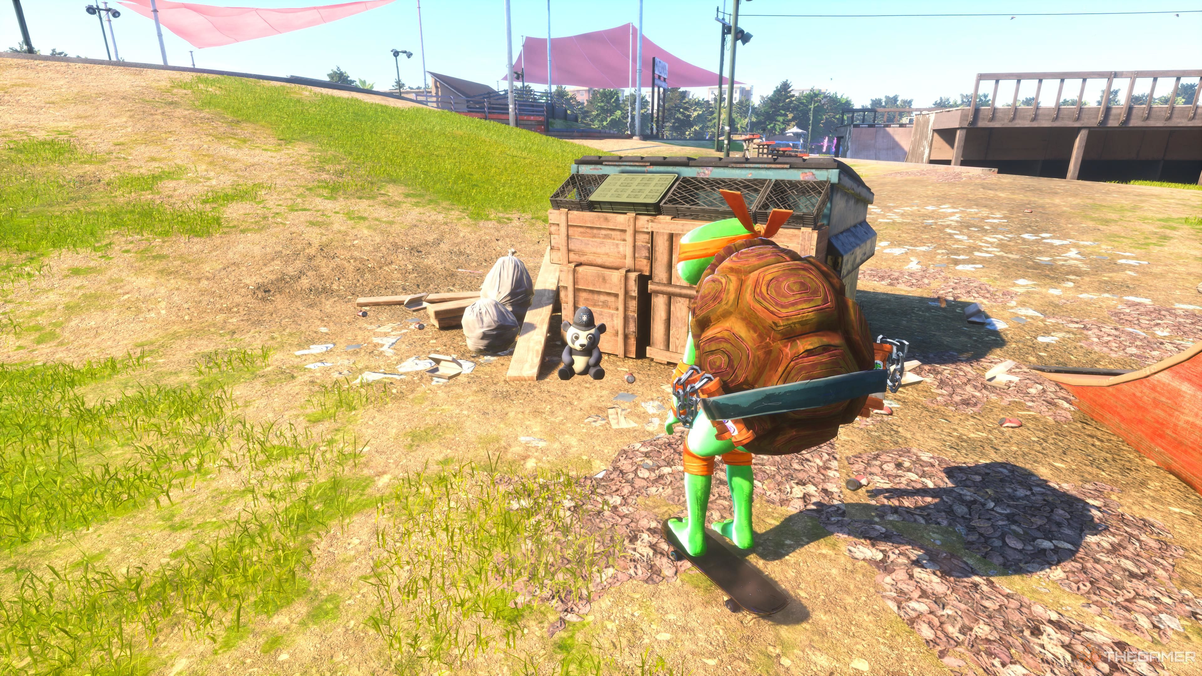 The Panda sitting next to the dumpster in Tony Hawk's Pro Skater 3 + 4.