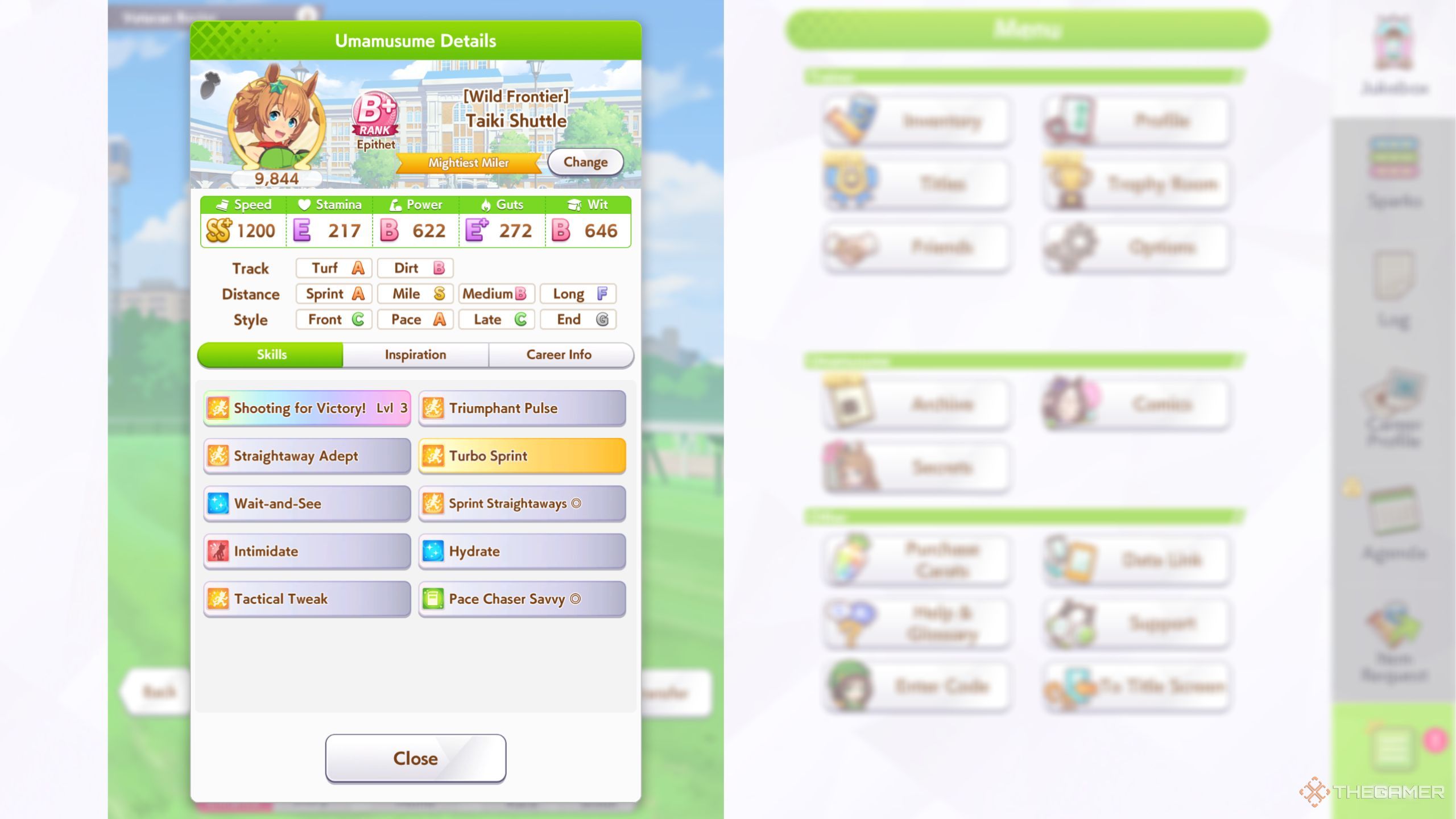 Umamusume Pretty Derby Taiki Shuttle full run with B+ rank.