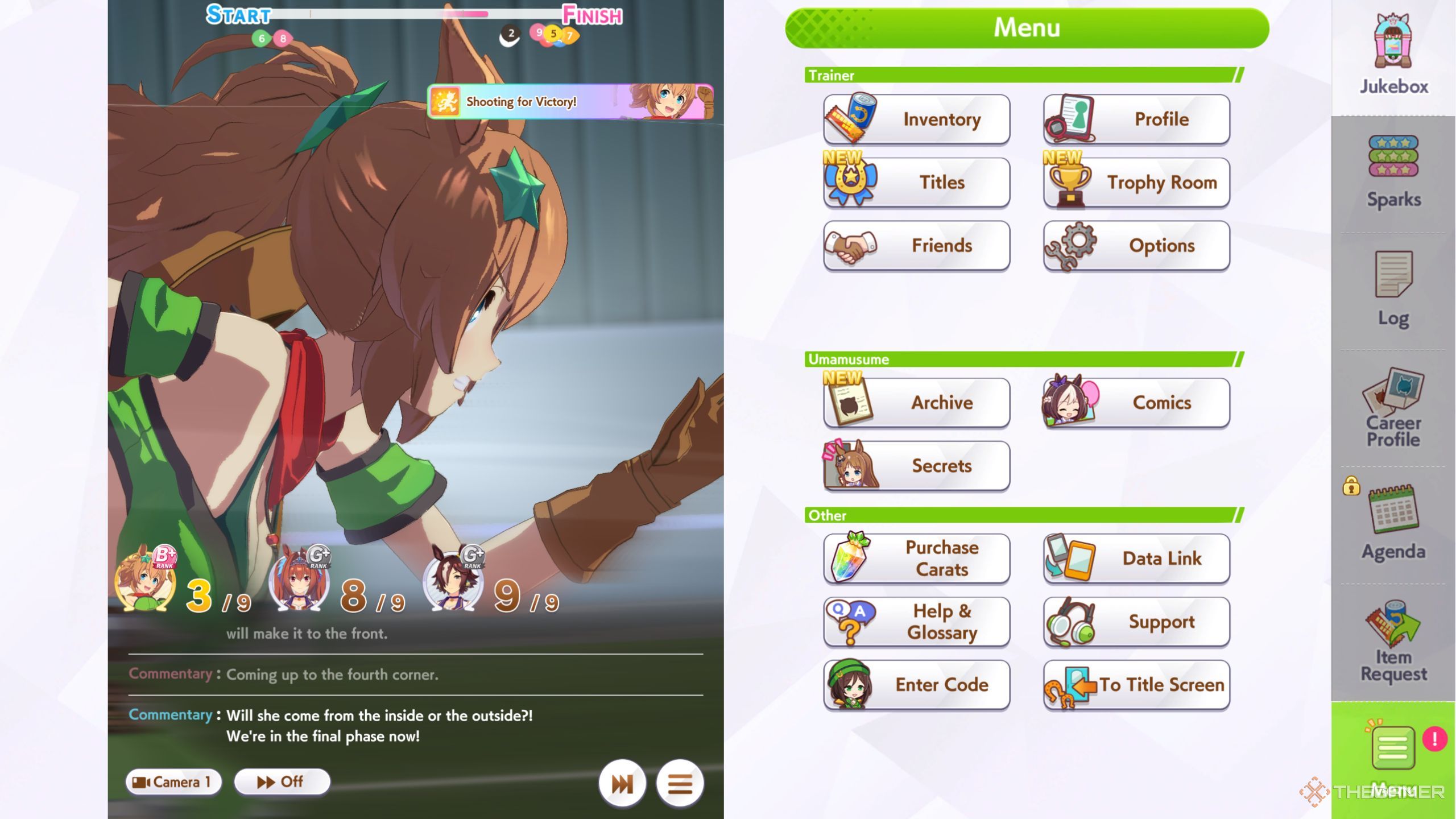 Umamusume Pretty Derby Taiki Shuttle using Ultimate in her race.