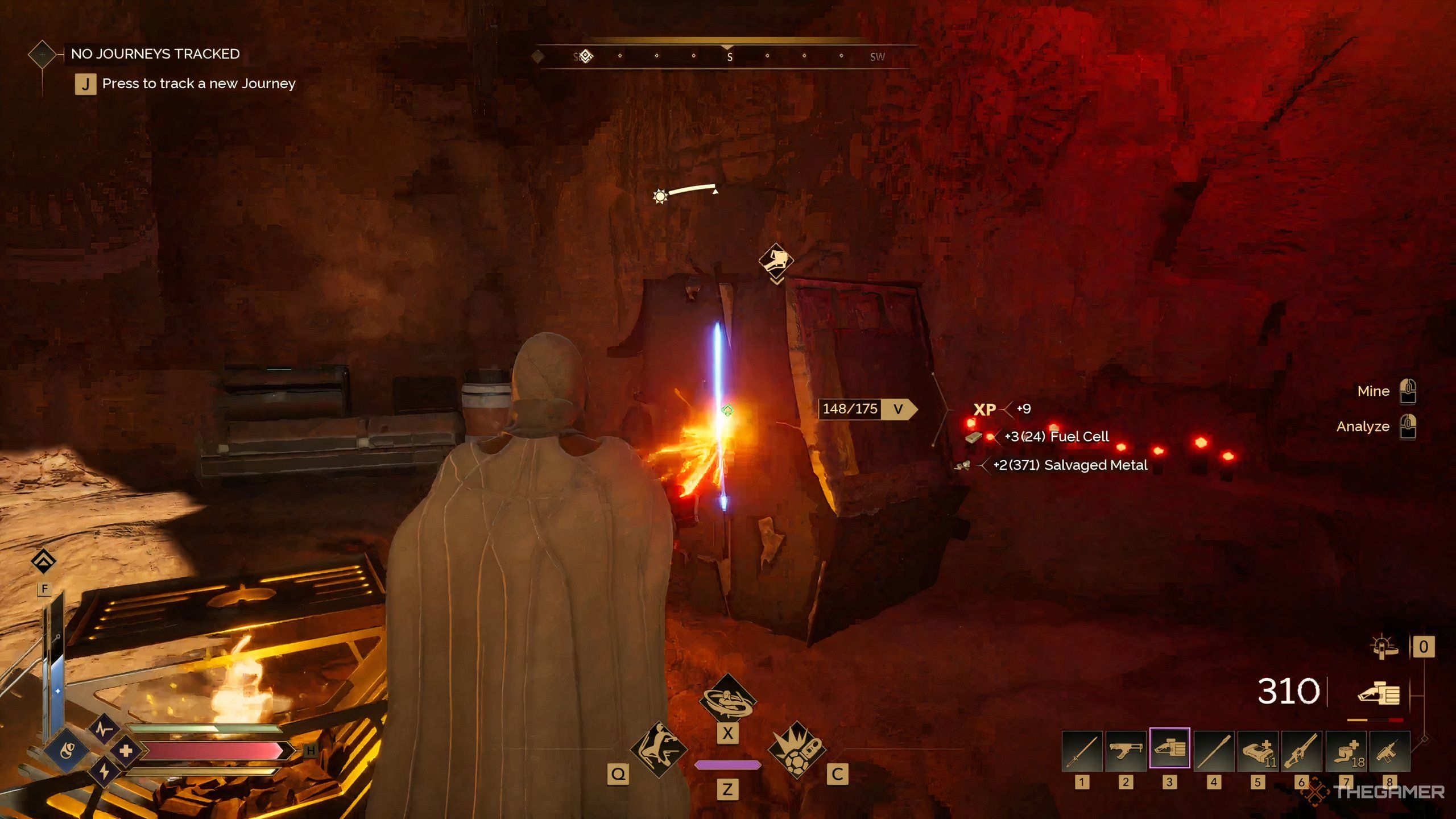 A player in Dune: Awakening uses a Cutteray.