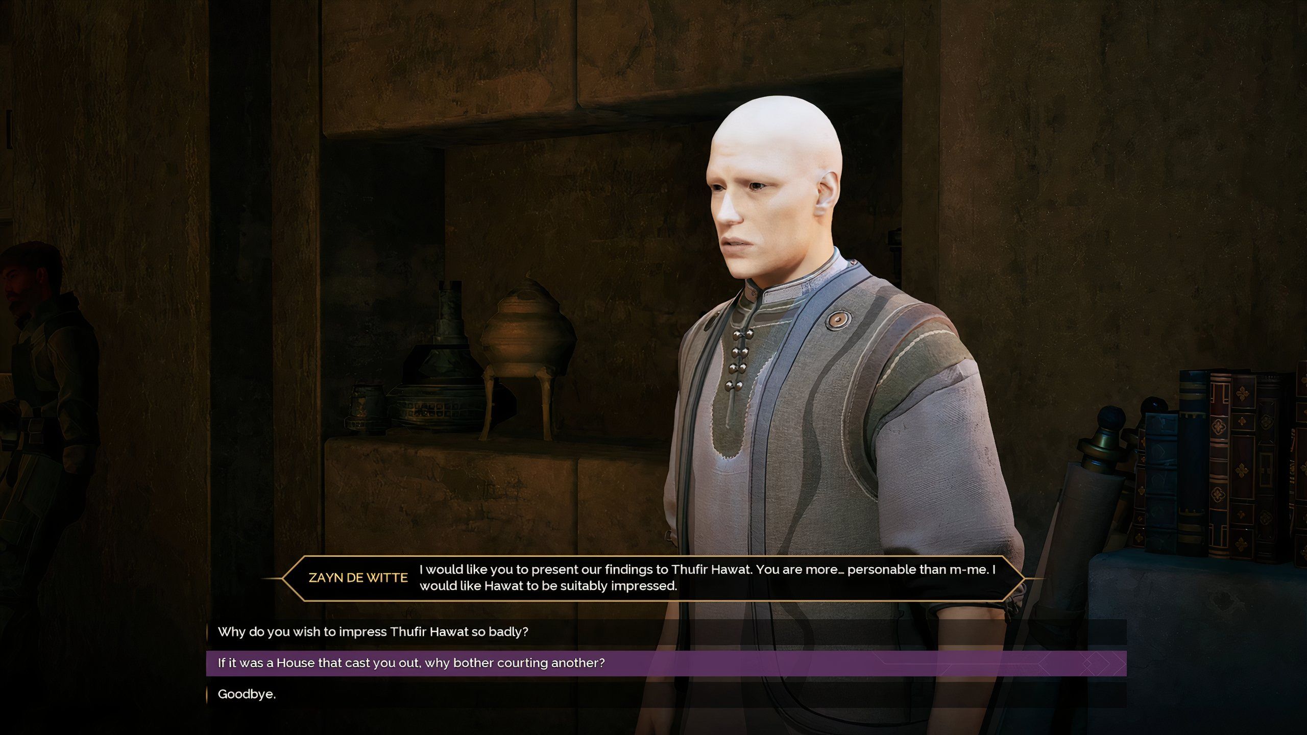 Zayn de Witte the Advanced Mentat Trainer in Dune: Awakening.