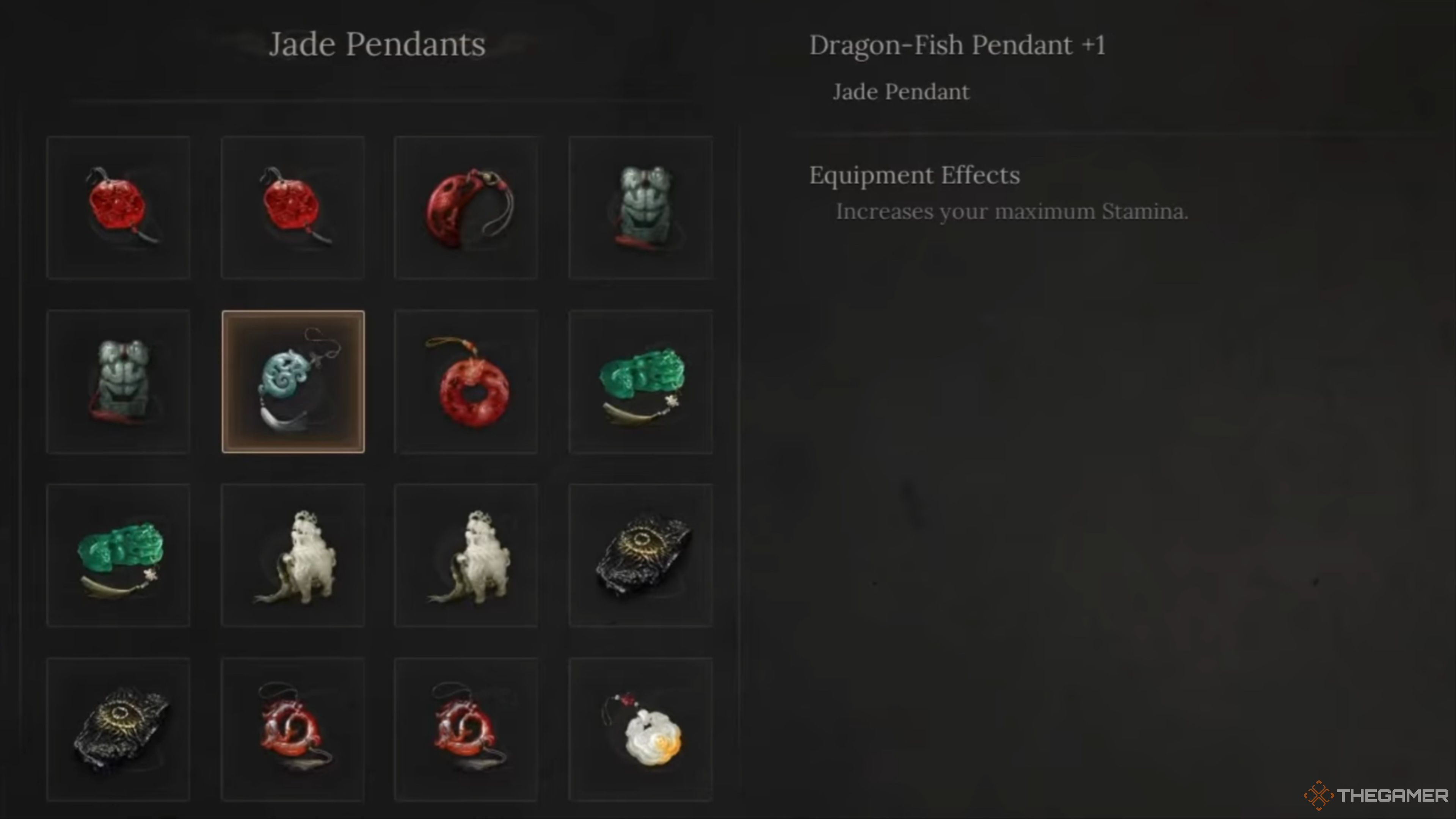 A look at the Dragon-Fish Pendant +1 which becomes available when entering New Game Plus in Wuchang: Fallen Feathers.