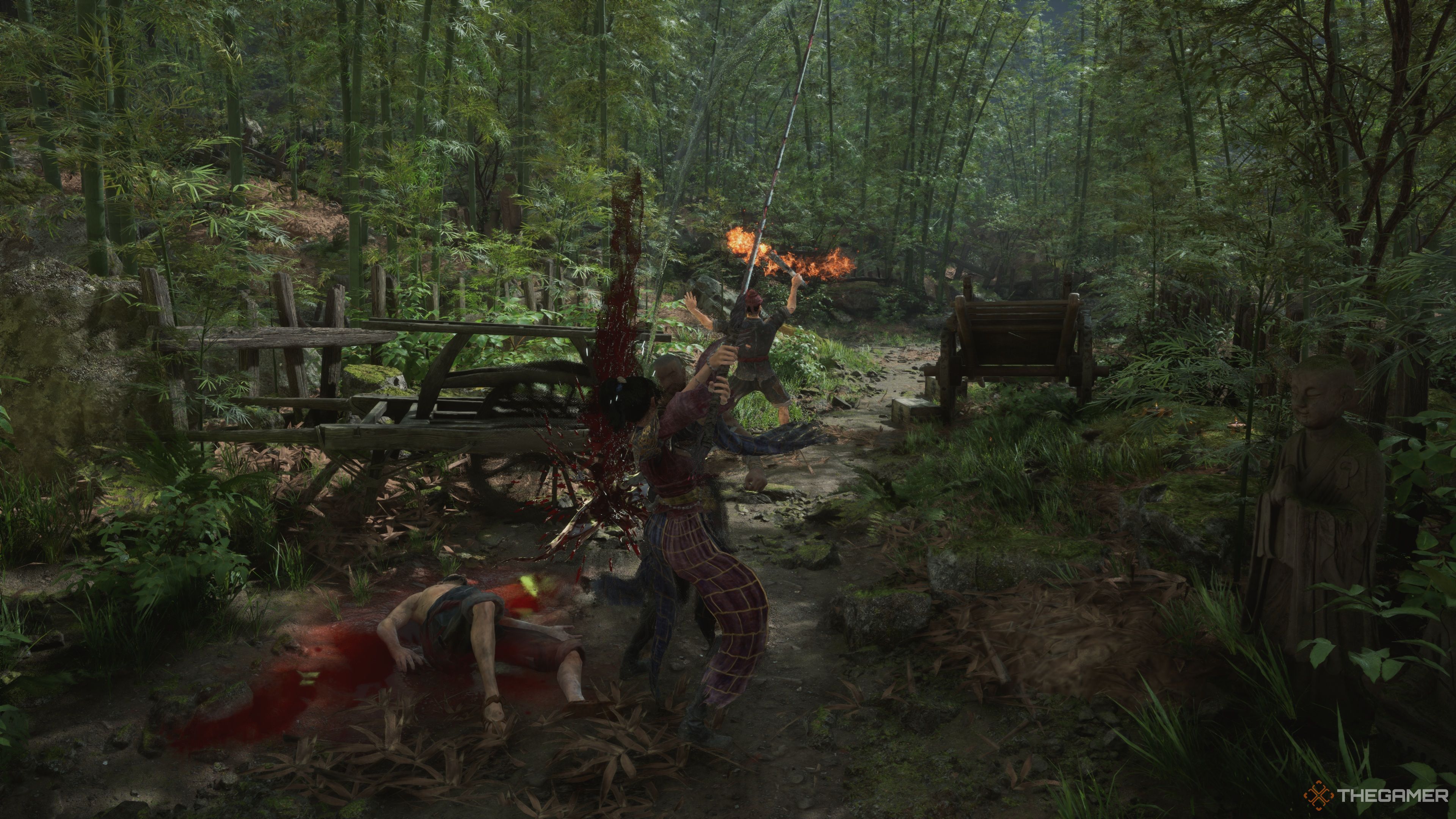 Bai Wuchang landing a devastating Charged Heavy Slash with her Lashing Whip Longsword in Wuchang: Fallen Feathers.
