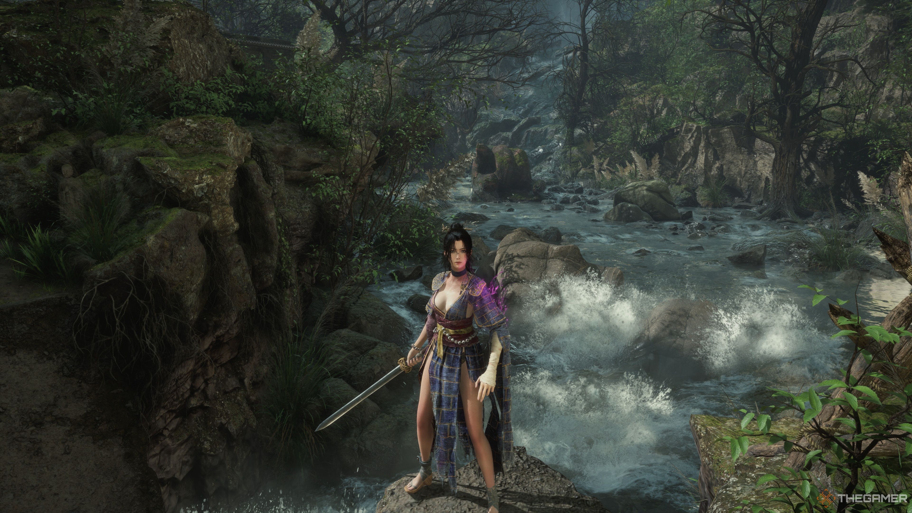 Bai Wuchang wielding the Darkfrost Edge in Wuchang: Fallen Feathers.