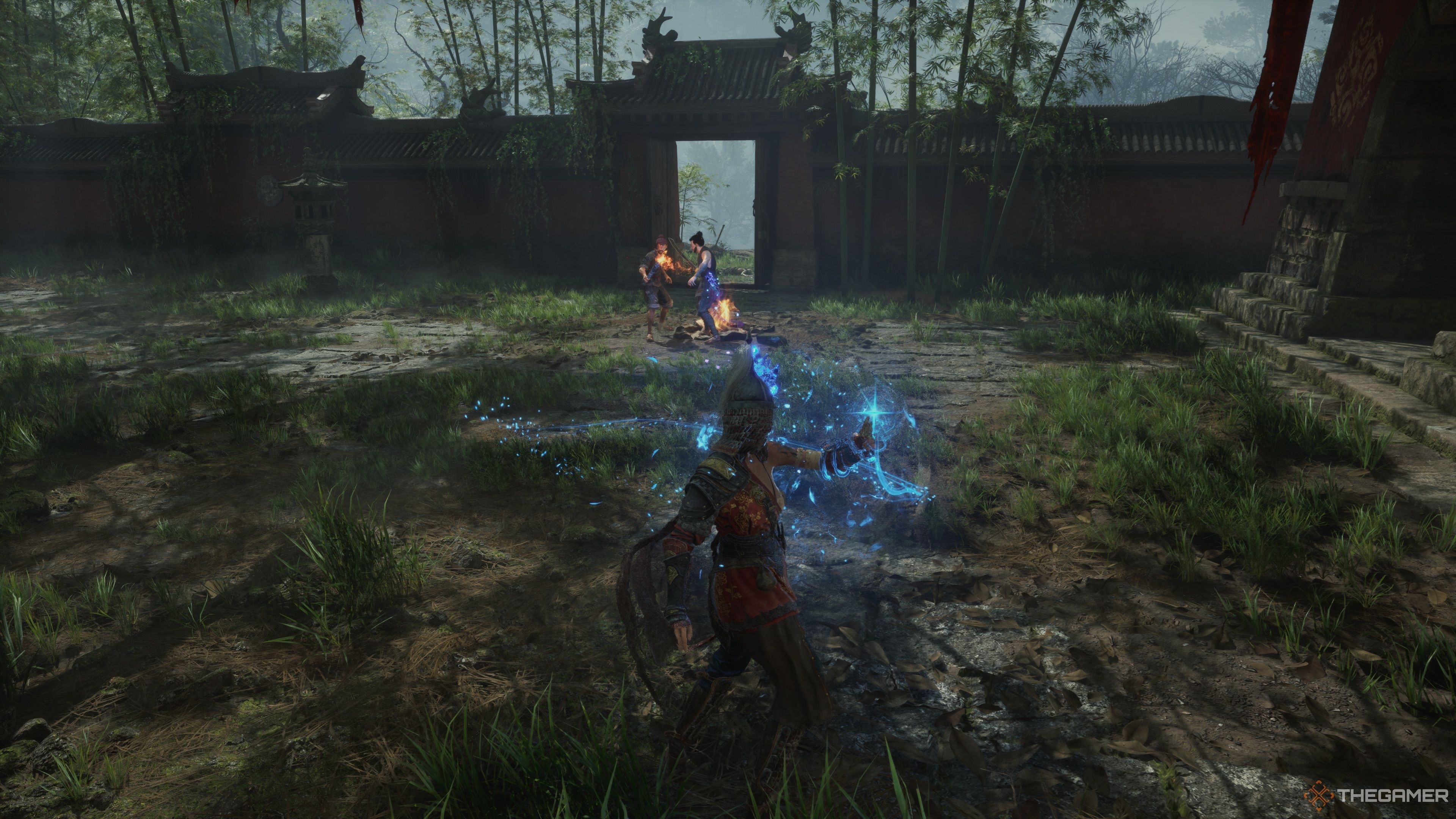 Bai Wuchang casting the Vorpal Blade Spell on unsuspecting targets in Wuchang: Fallen Feathers.