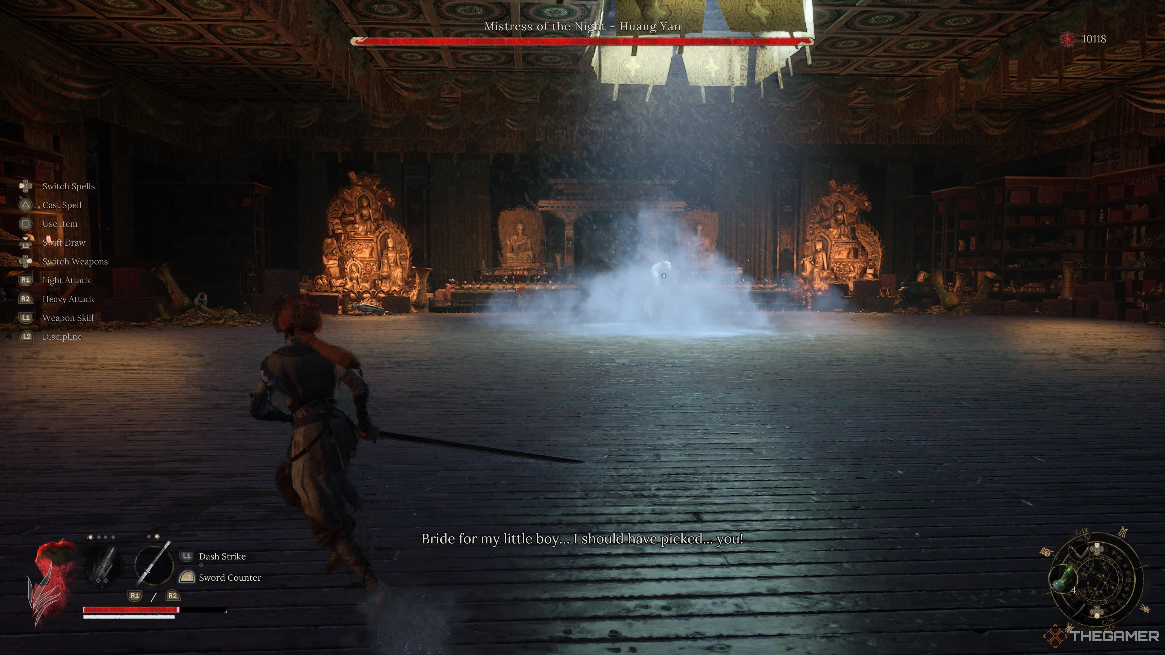 Entering the fight against Huang Yan in Wuchang Fallen Feathers.