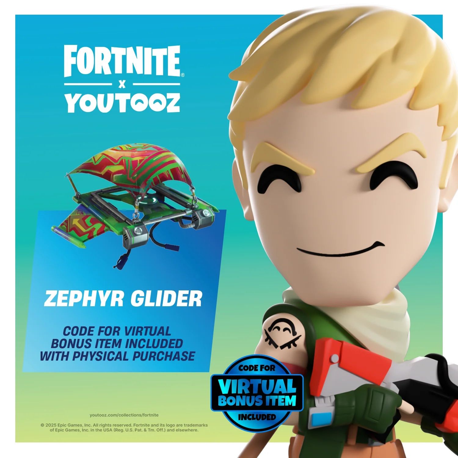 Zephyr Glider virtual bonus item for Fortnite x YouTooz.