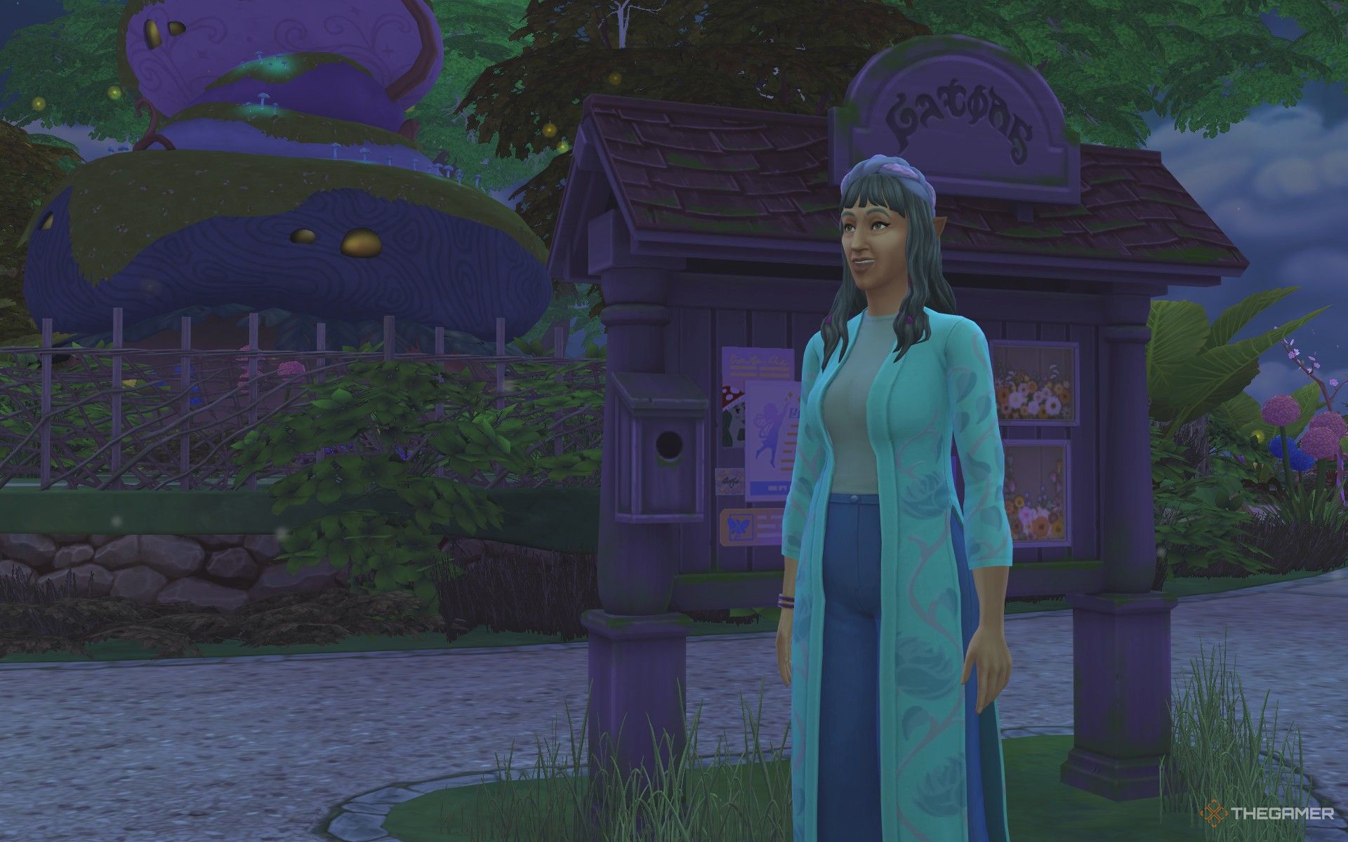 Zhaveh by the Fable Board in The Sims 4 Enchanted by Nature.
