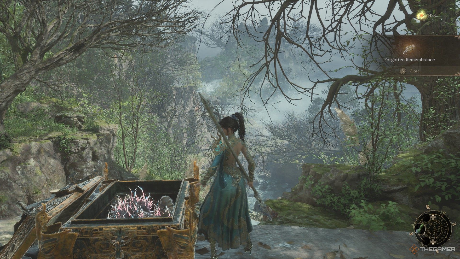 Wuchang finds a Forgotten Remembrance in a chest in the Buddah Cliffs in Wuchang: Fallen Feathers.