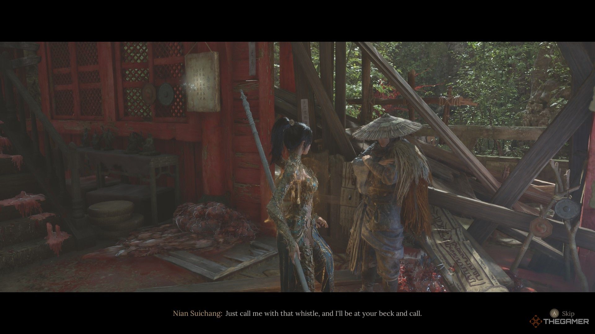 Nian Suichang tells Wuchang to summon him at Shu Sanctum in Wuchang: Fallen Feathers.