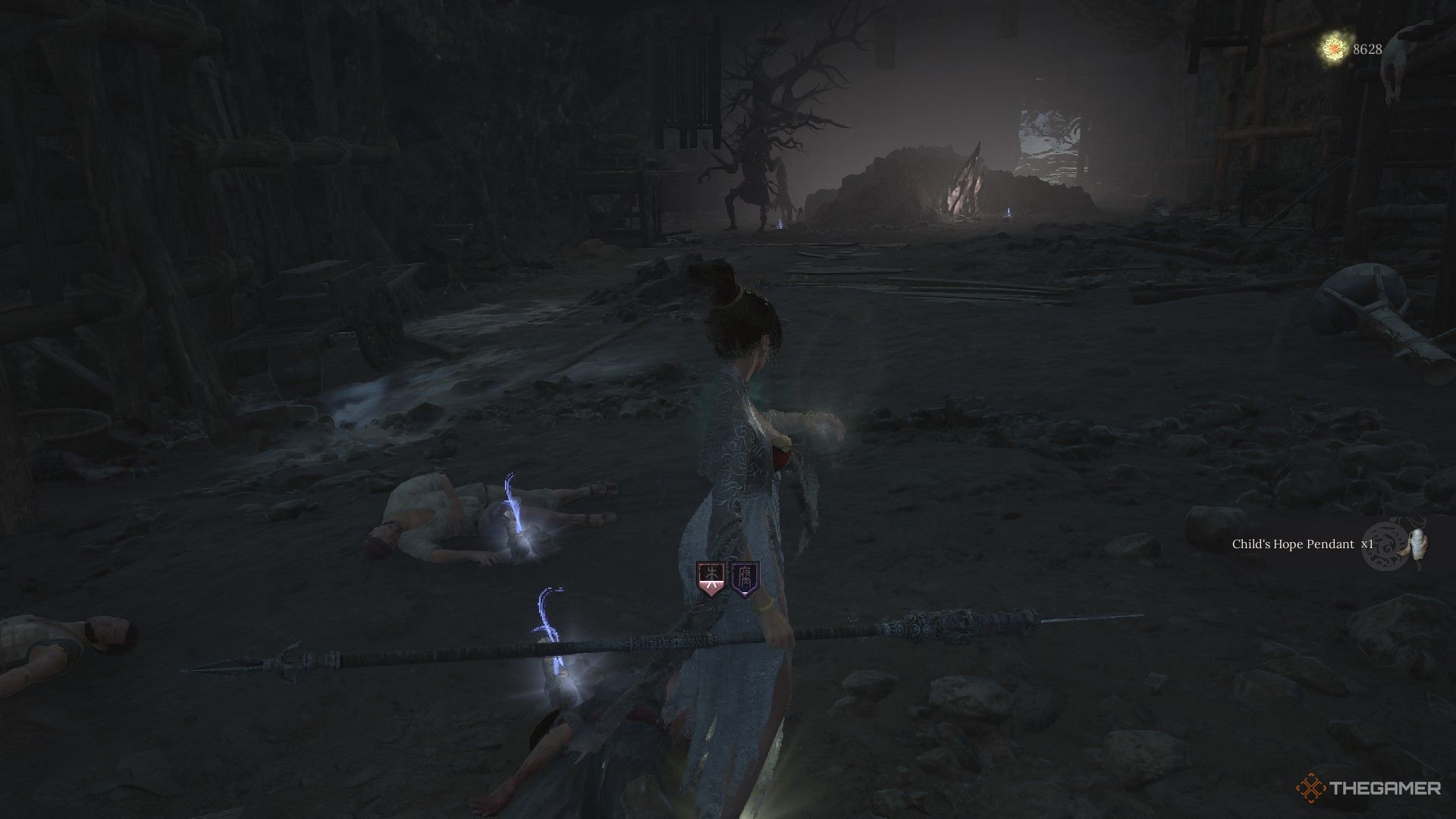 Wuchang picks up the Child's Hope Pendant in a cave in Cloudspire Outskirts in Wuchang: Fallen Feathers.