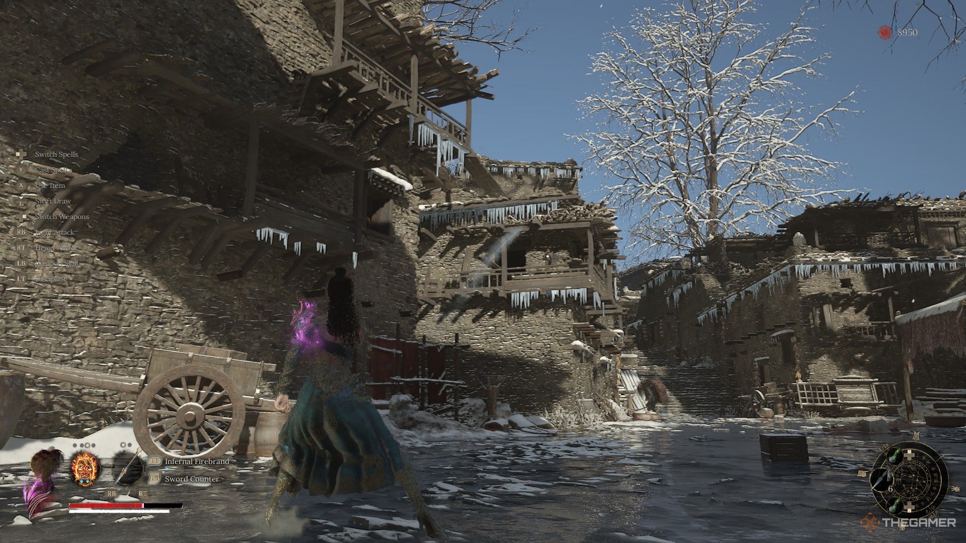Wuchang finds a monster guarding the door of Fang Yao's home in Cloudspire City in Wuchang: Fallen Feathers.