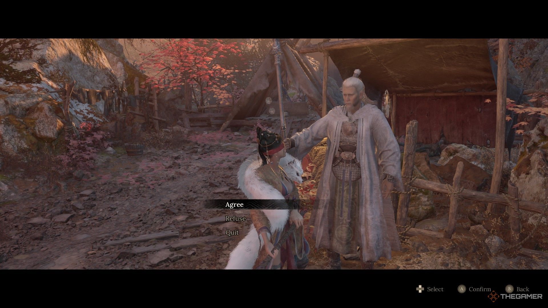 Wuchang agrees to help the White Robed Elder at the Refugee Camp in Wuchang: Fallen Feathers.
