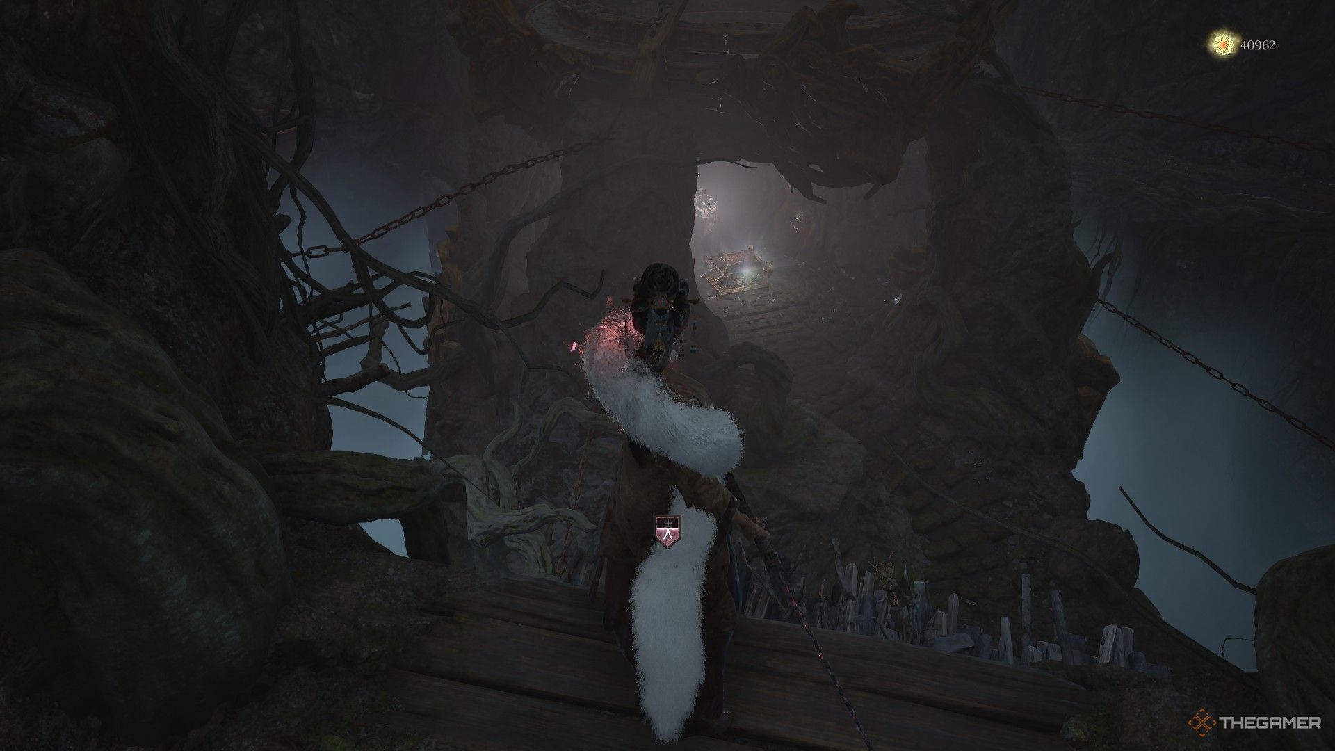 Wuchang finds the chest containing a Forgotten Remembrance in the Avian Dwelling in Wuchang: Fallen Feathers.